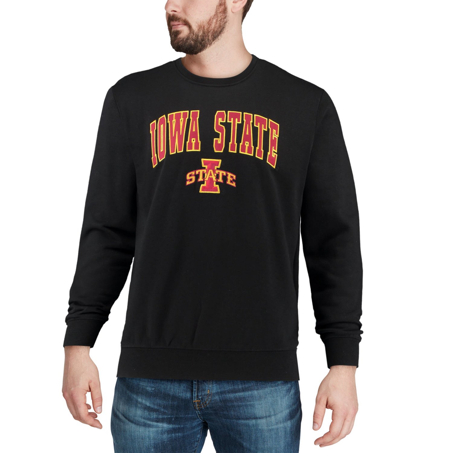 Colosseum Iowa State Cyclones Arch  Logo Crew Neck Sweatshirt