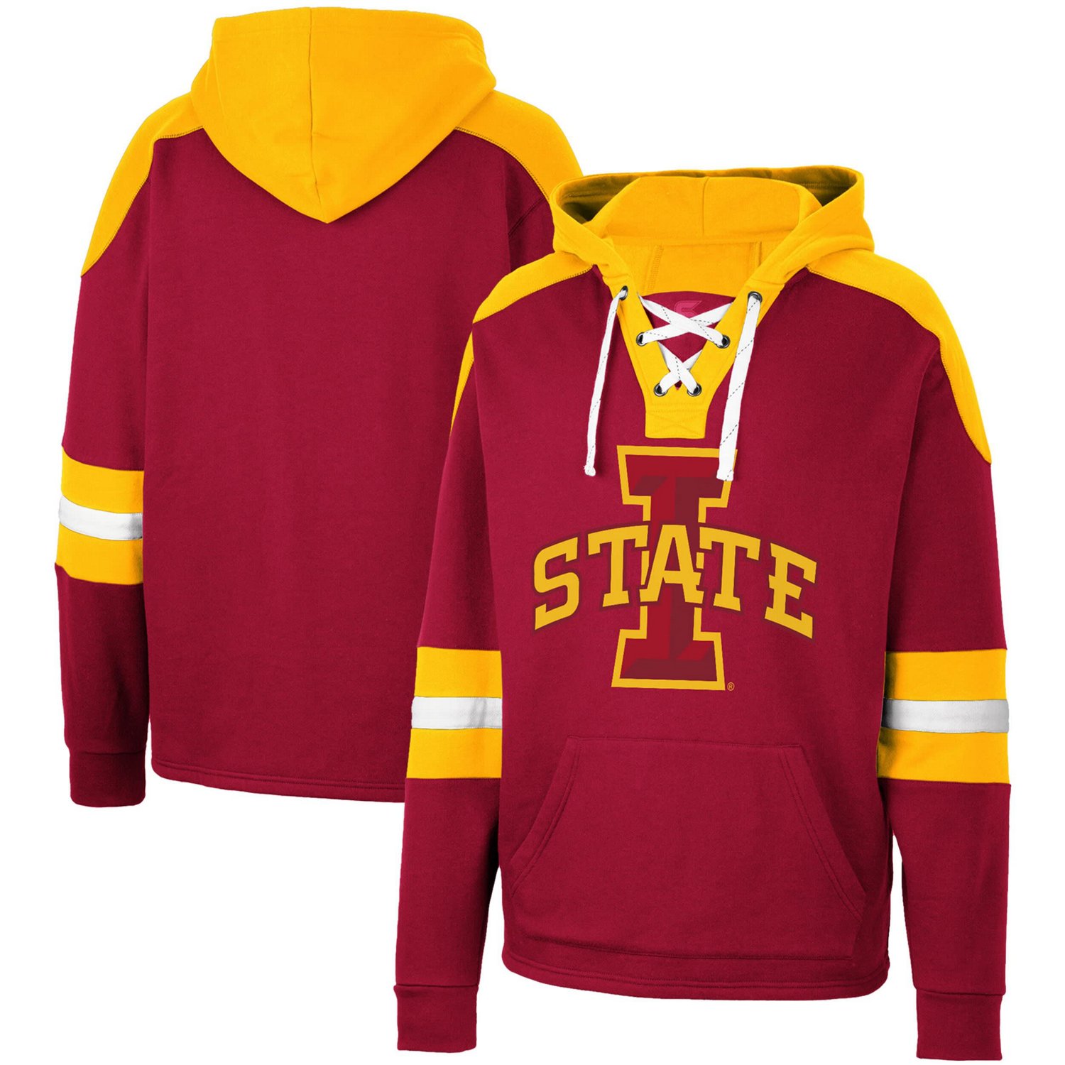 Colosseum Iowa State Cyclones Lace-Up 40 Pullover Hoodie