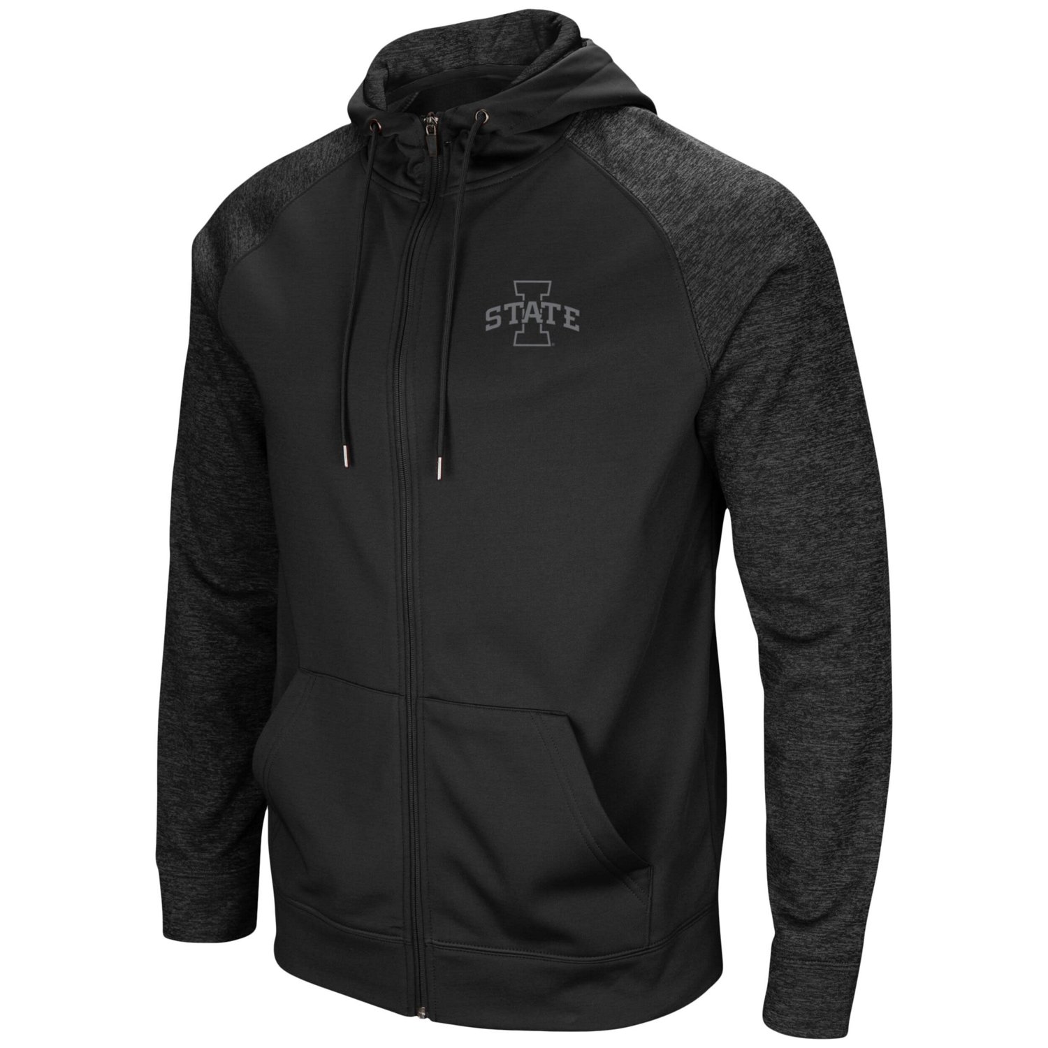Colosseum Iowa State Cyclones out 30 Tonal Raglan Full-Zip Hoodie