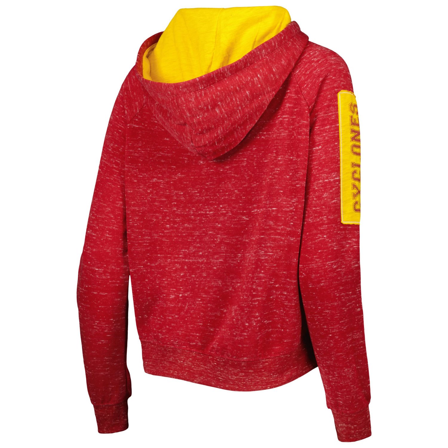 Colosseum Iowa State Cyclones The Devil Speckle Lace-Placket Raglan Pullover Hoodie                                              - view number 4