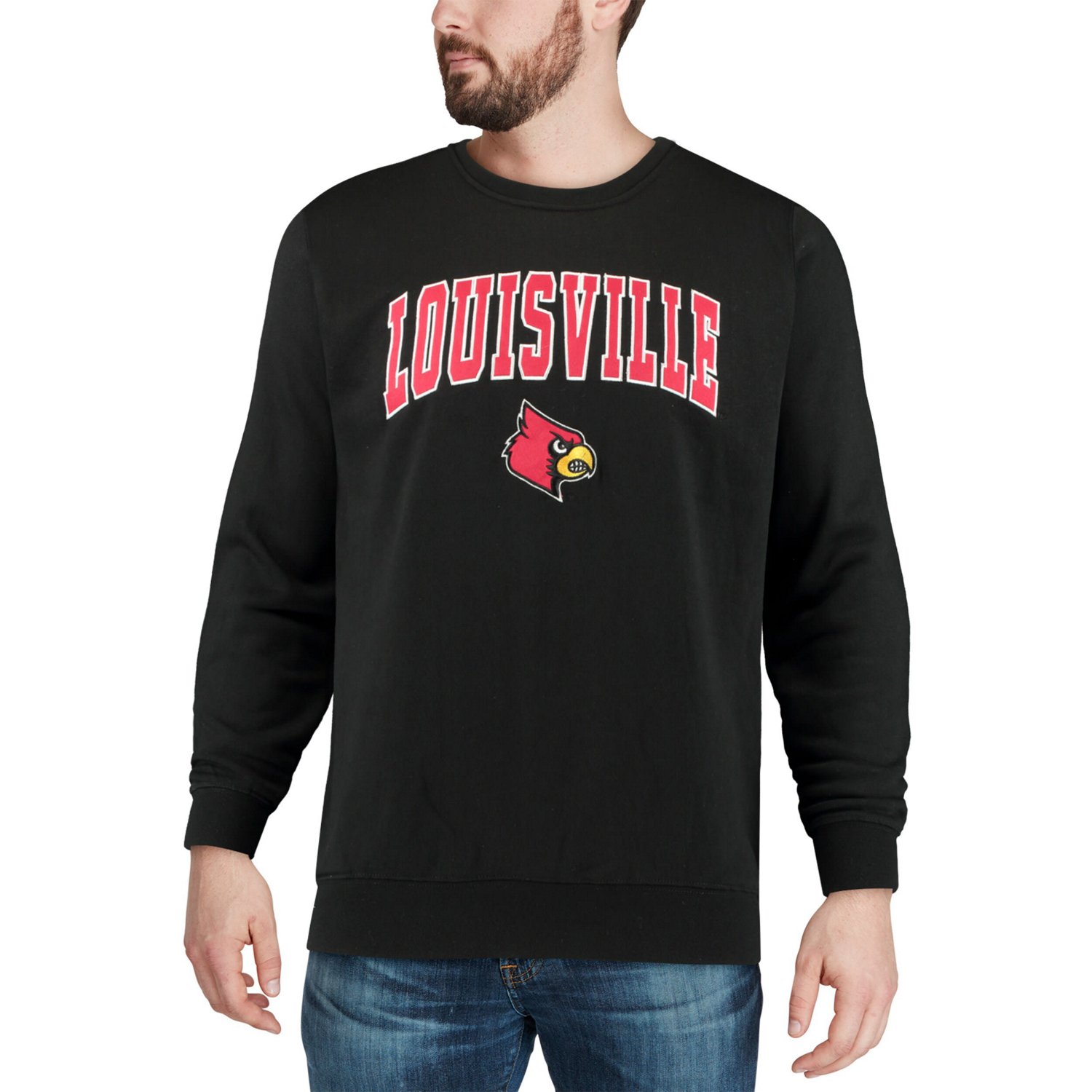 Colosseum Louisville Cardinals Arch  Logo Crew Neck Sweatshirt                                                                   - view number 4