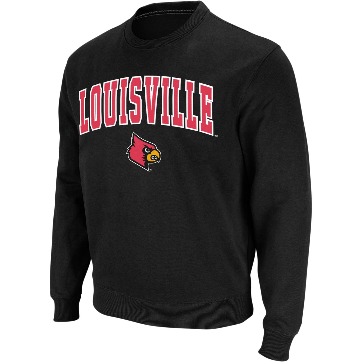 Colosseum Louisville Cardinals Arch  Logo Crew Neck Sweatshirt