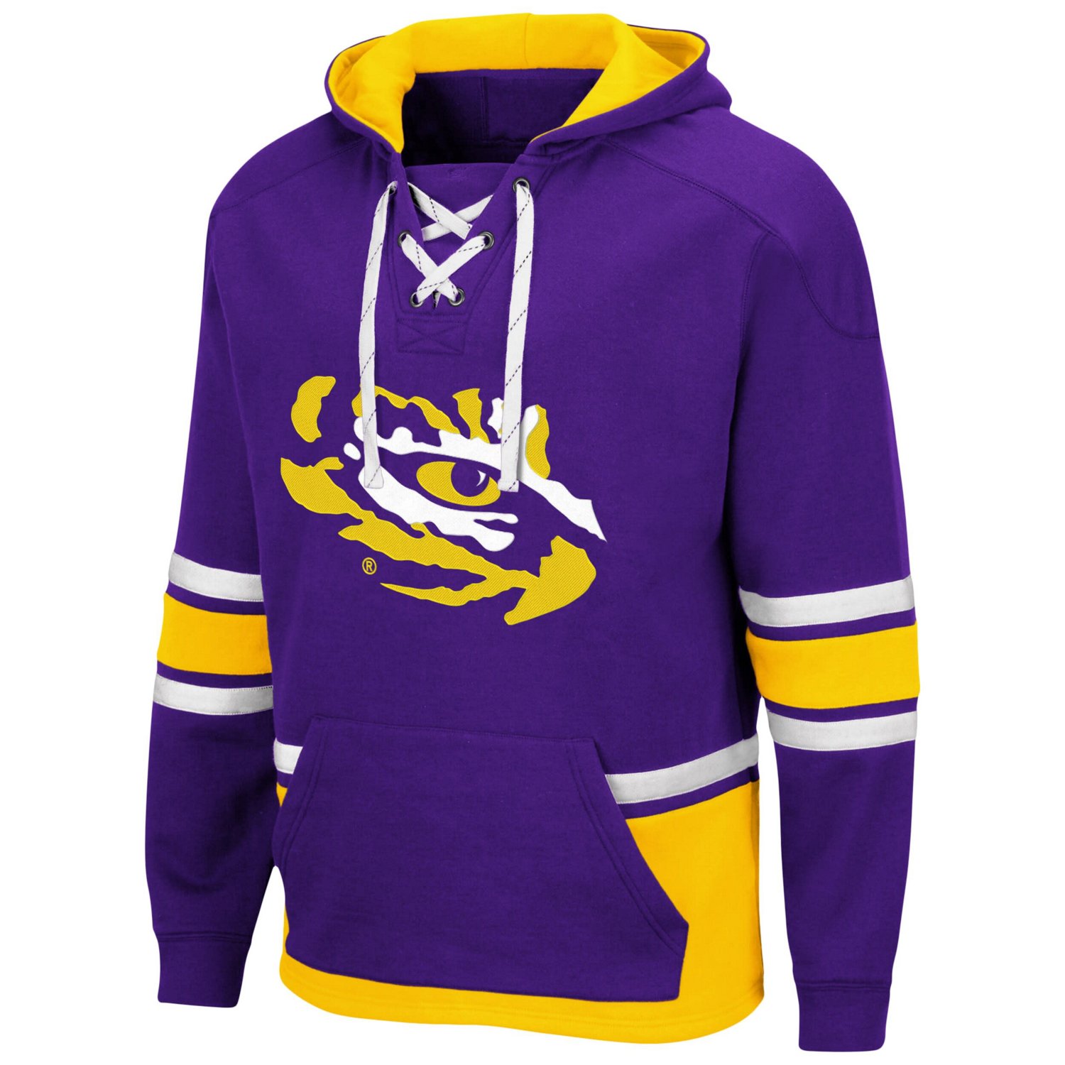 Colosseum LSU Tigers Lace Up 30 Pullover Hoodie                                                                                  - view number 2