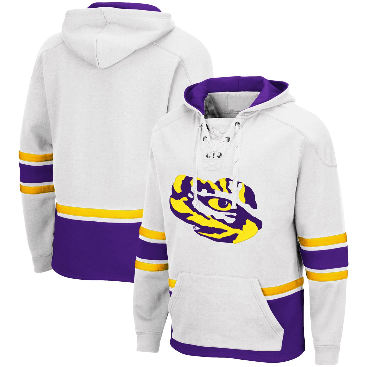 Colosseum LSU Tigers Lace Up 30 Pullover Hoodie                                                                                  - view number 1