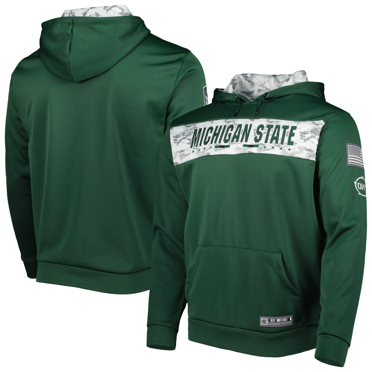 Colosseum Michigan State Spartans OHT Military Appreciation Team Color Pullover Hoodie