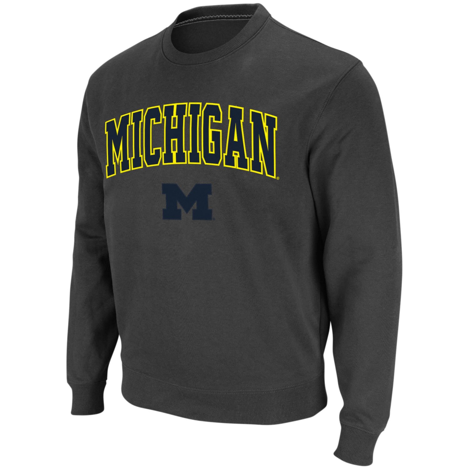 Colosseum Michigan Wolverines Arch Logo Crew Neck Sweatshirt