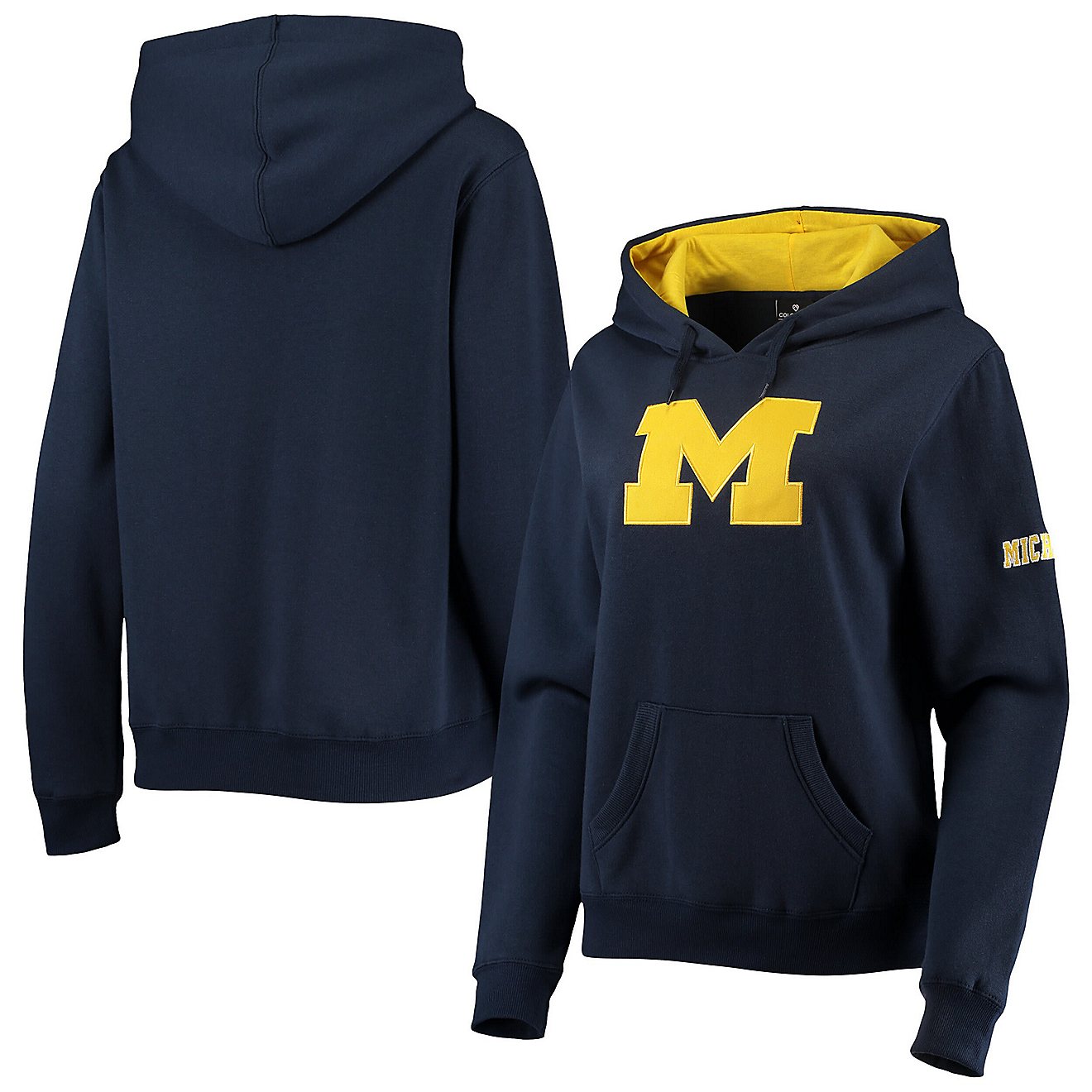 Colosseum Michigan Wolverines Big Logo Team Pullover Hoodie                                                                      - view number 1