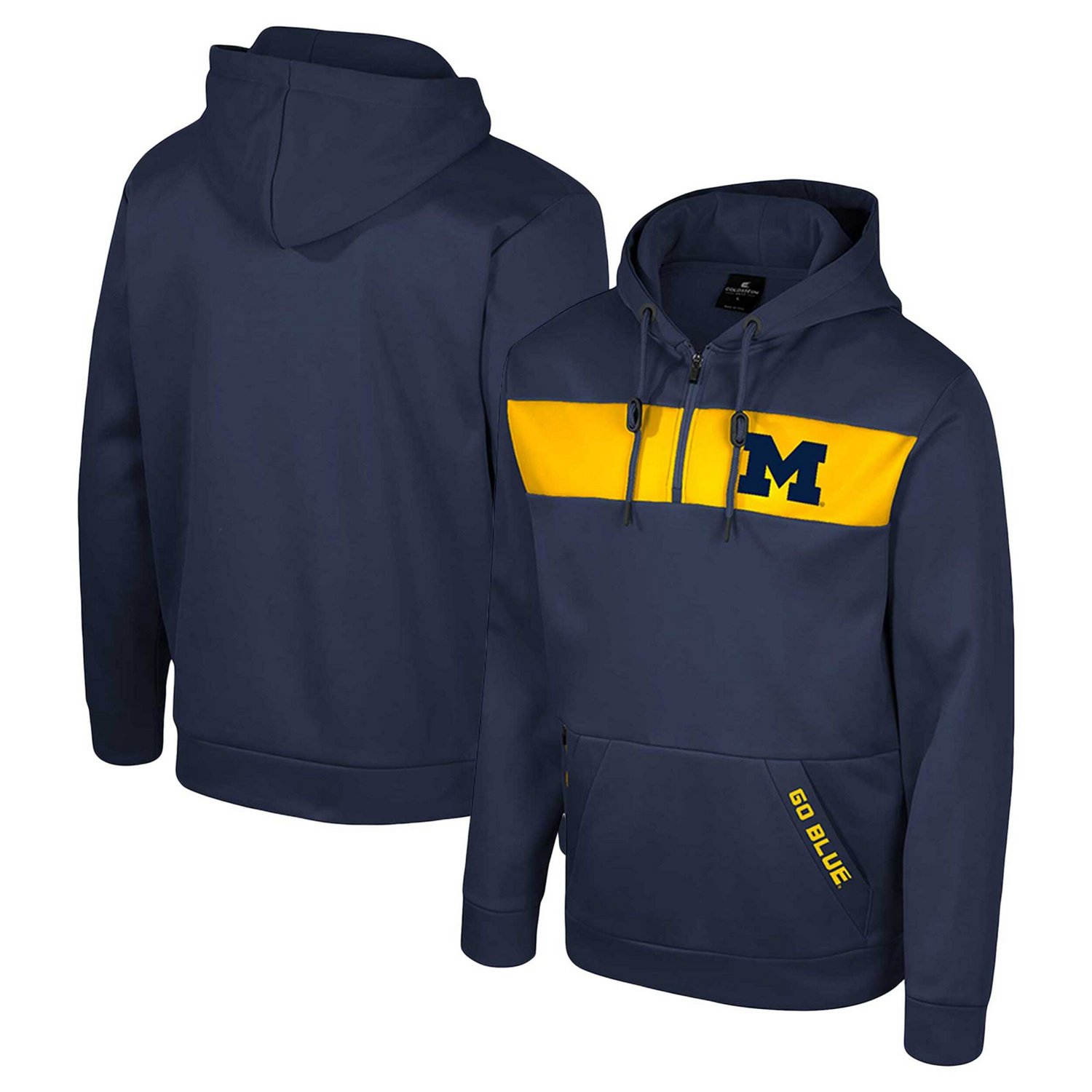 Colosseum Michigan Wolverines Quarter-Zip Hoodie