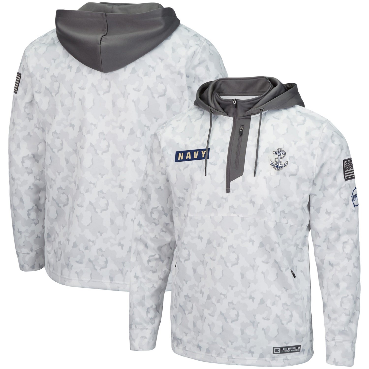 Colosseum Midshipmen OHT Military Appreciation Quarter-Zip Hoodie - view number 1
