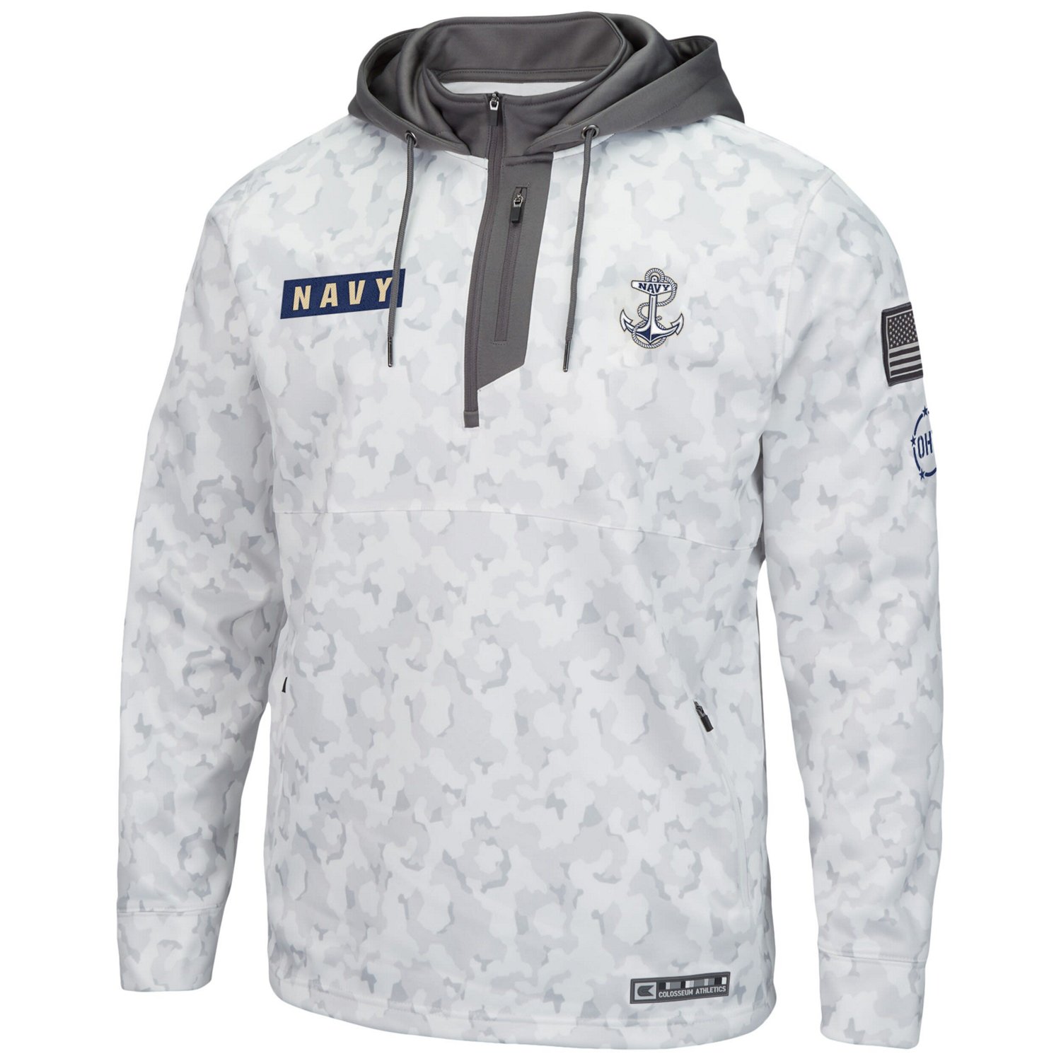 Colosseum Midshipmen OHT Military Appreciation Quarter-Zip Hoodie - view number 2