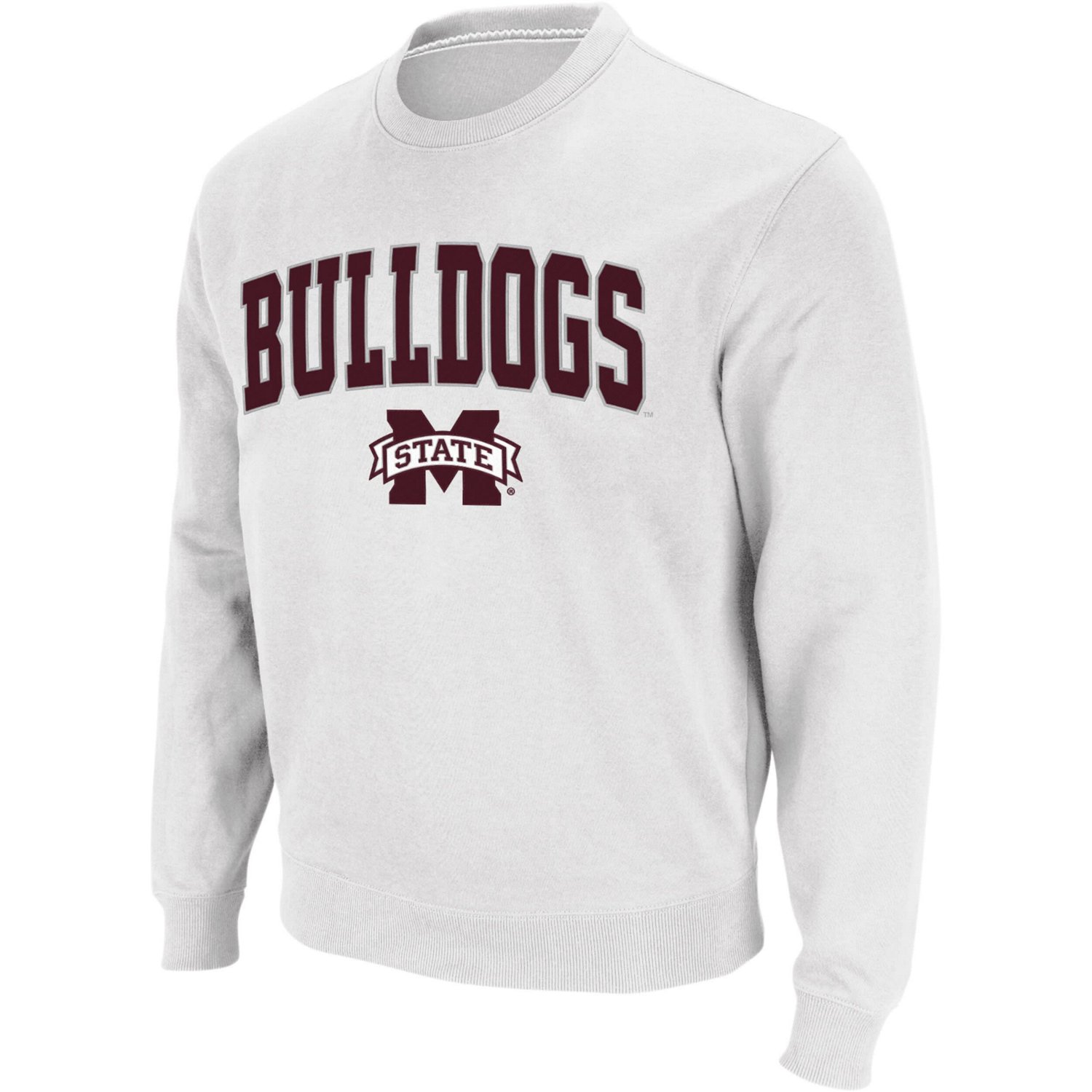 Colosseum Mississippi State Bulldogs Arch  Logo Crew Neck Sweatshirt