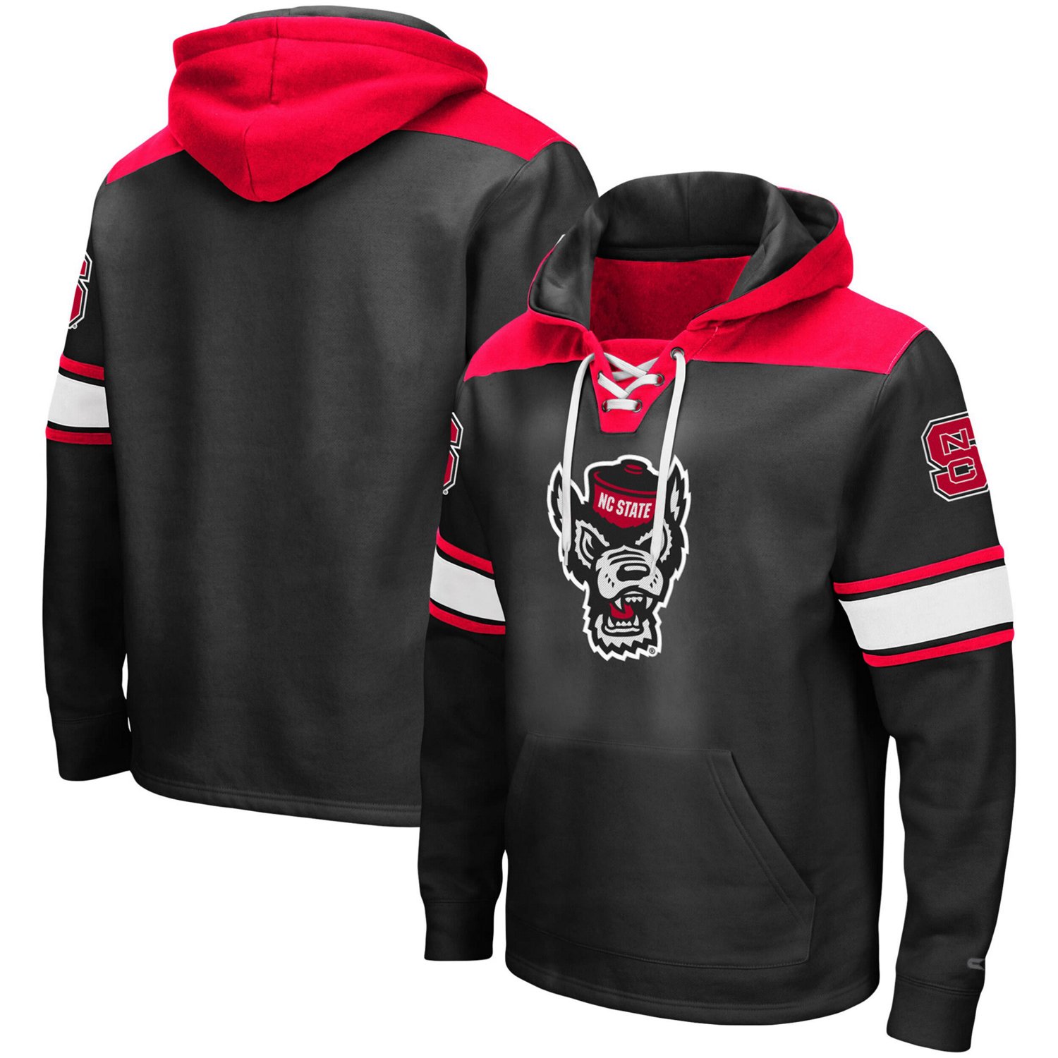 Colosseum NC State Wolfpack 20 Lace-Up Pullover Hoodie