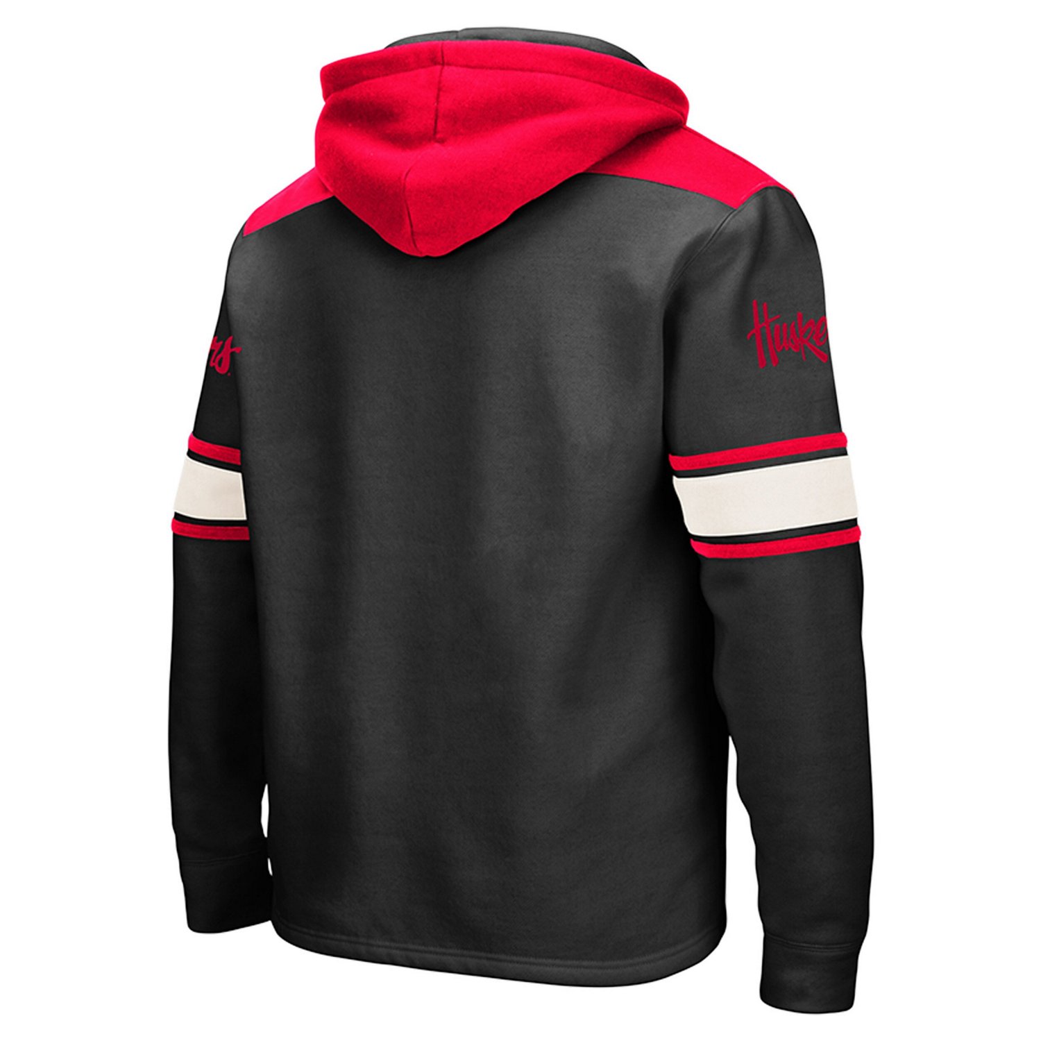Colosseum Nebraska Huskers 20 Lace-Up Pullover Hoodie                                                                            - view number 3