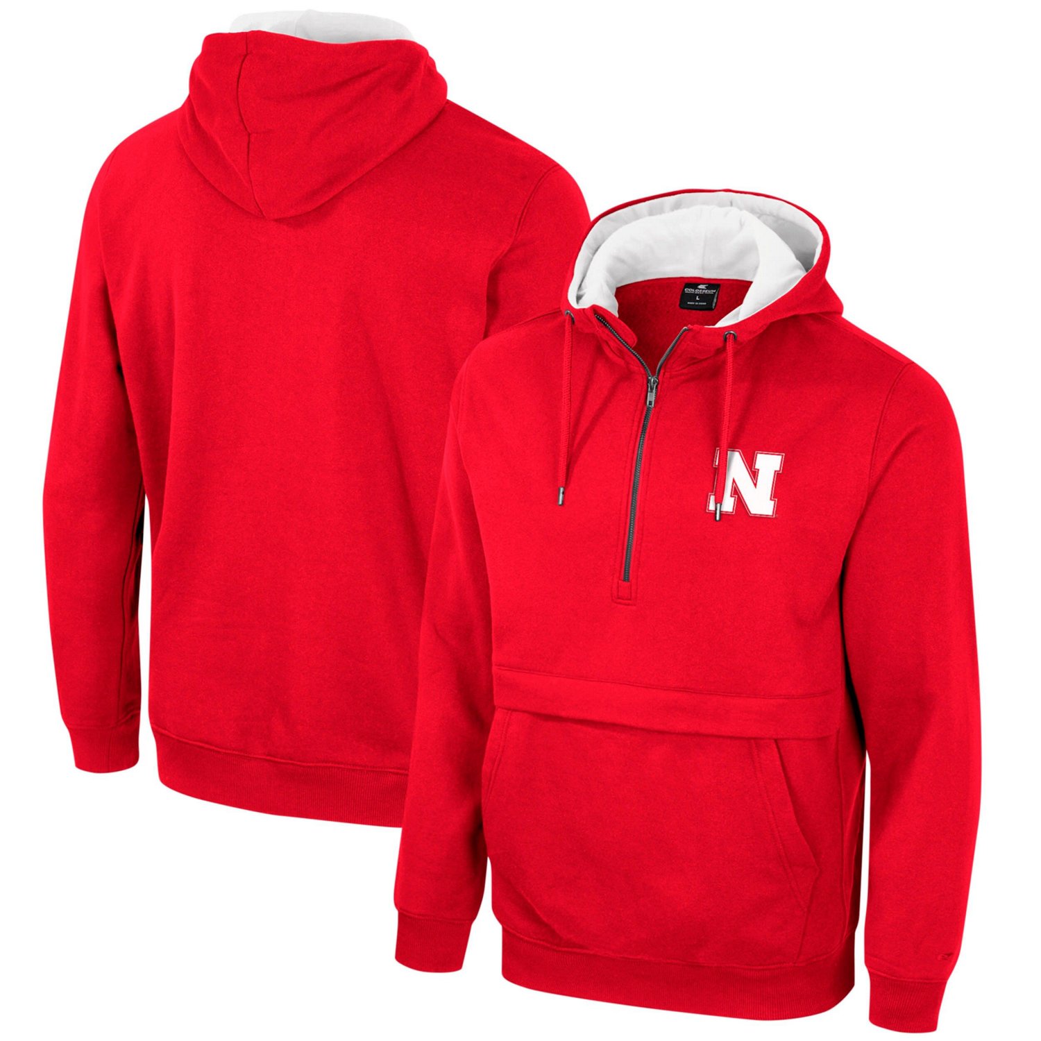 Colosseum Nebraska Huskers Half-Zip Hoodie