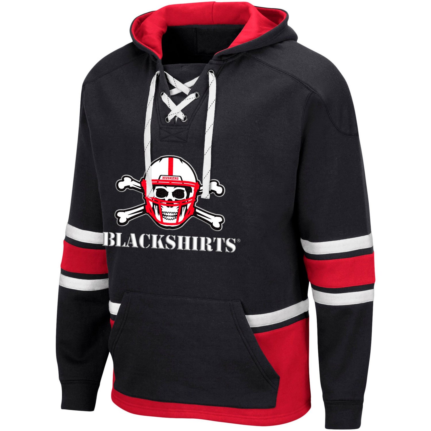 Colosseum Nebraska Huskers Lace Up 30 Pullover Hoodie                                                                            - view number 2