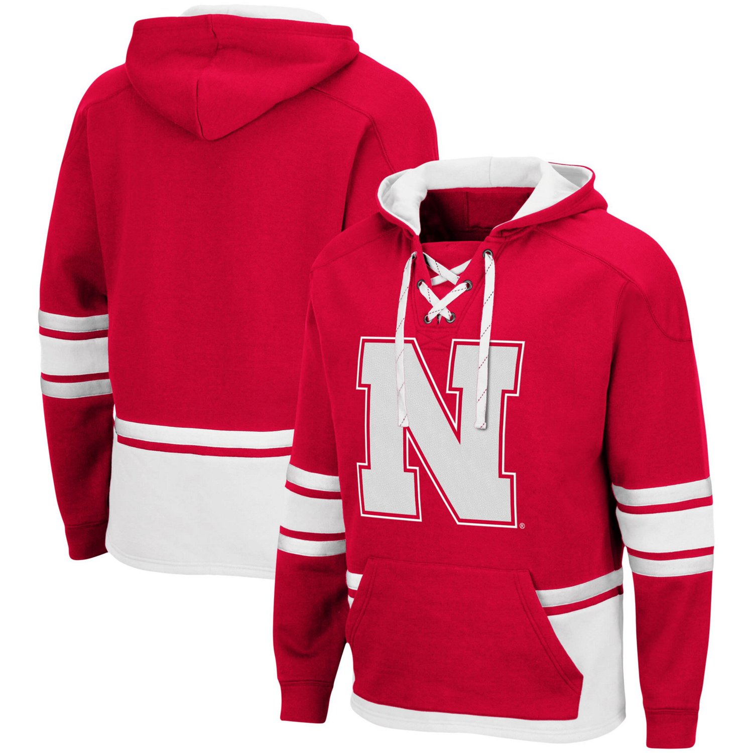 Colosseum Nebraska Huskers Lace Up 30 Pullover Hoodie
