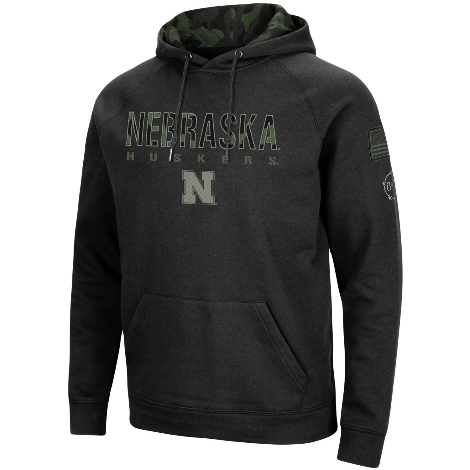 Colosseum Nebraska Huskers OHT Military Appreciation Camo Pullover Hoodie                                                        - view number 2