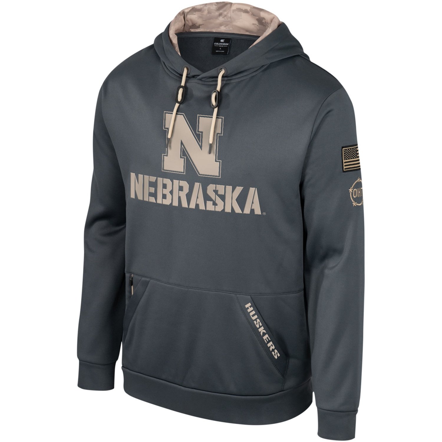 Colosseum Nebraska Huskers OHT Military Appreciation Pullover Hoodie                                                             - view number 2