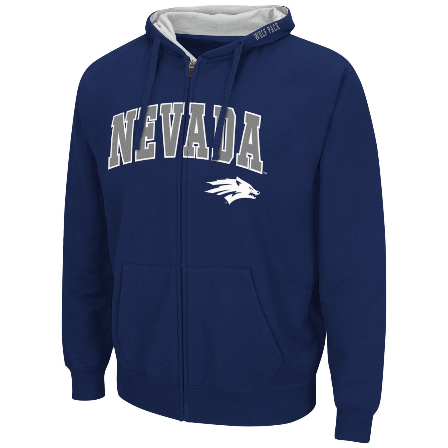 Colosseum Nevada Wolf Pack Arch  Logo 30 Full-Zip Hoodie - view number 2