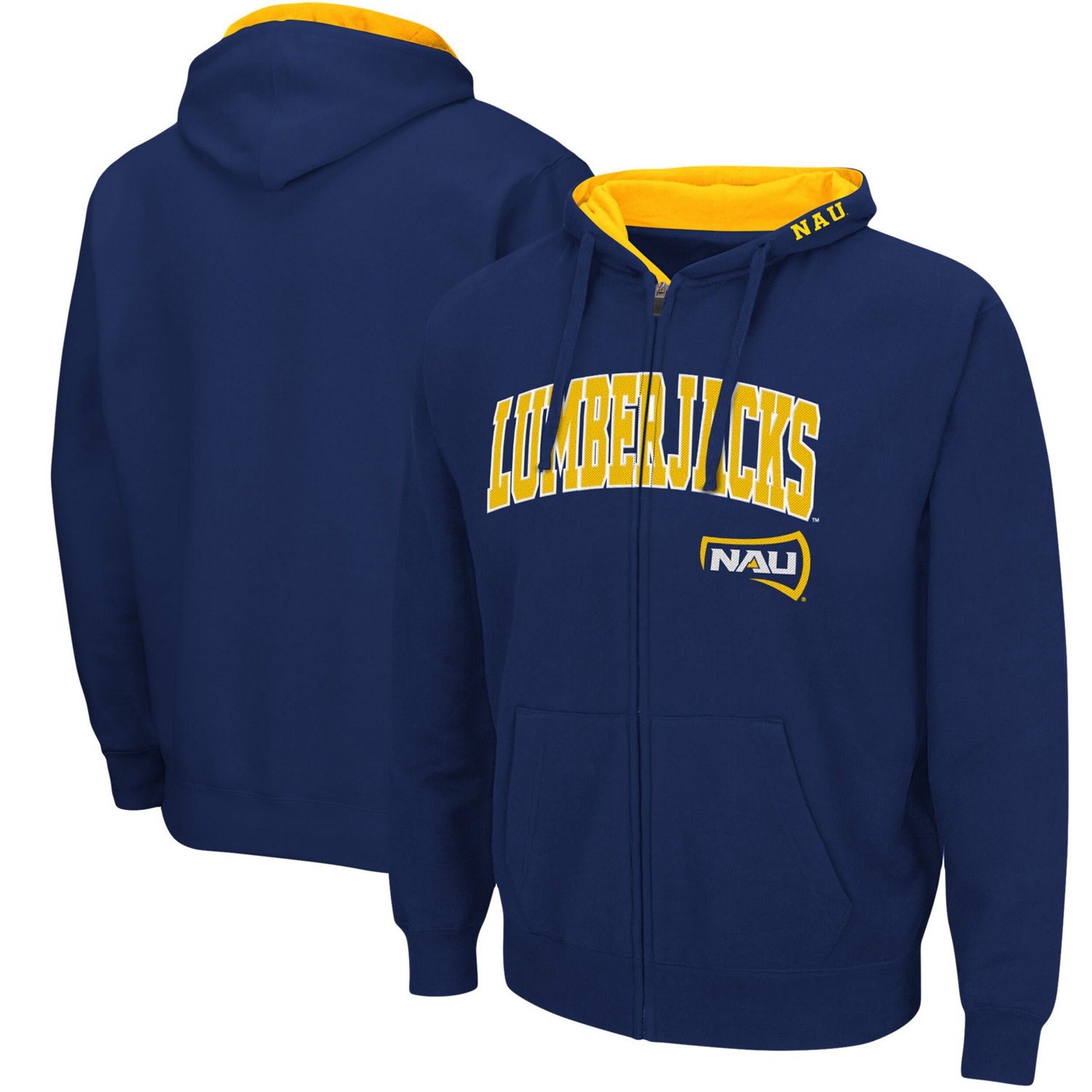 Colosseum Northern Arizona Lumberjacks Arch  Logo 30 Full-Zip Hoodie - view number 1