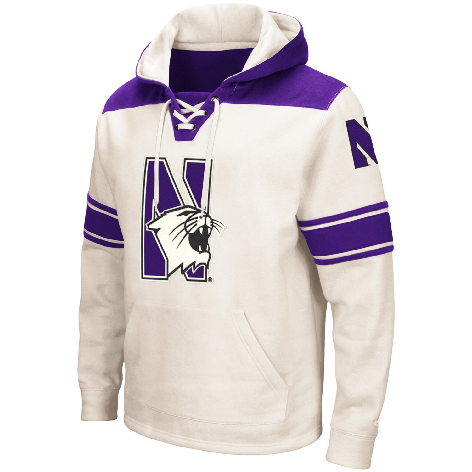 Colosseum Northwestern Wildcats 20 Lace-Up Pullover Hoodie - view number 2