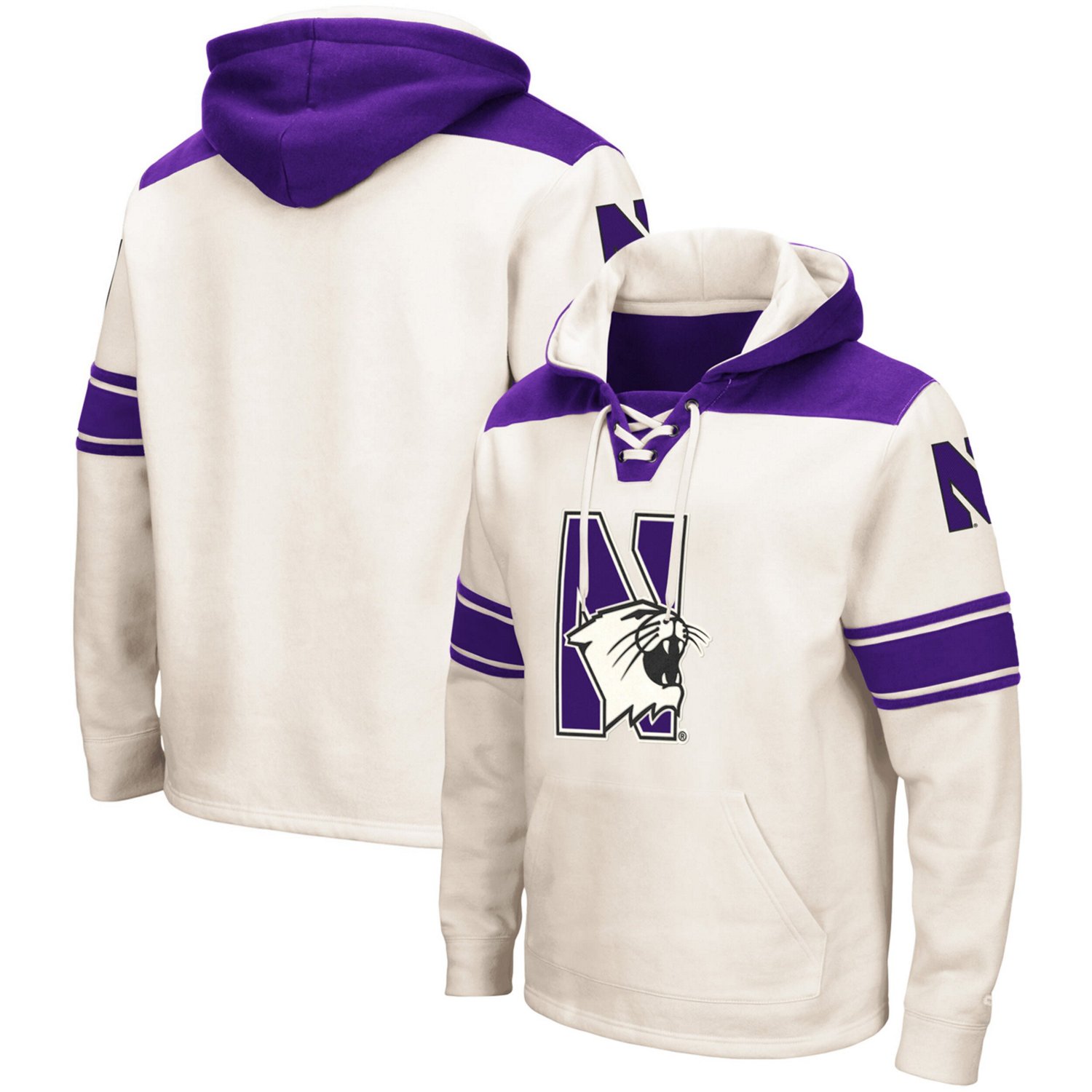 Colosseum Northwestern Wildcats 20 Lace-Up Pullover Hoodie - view number 1