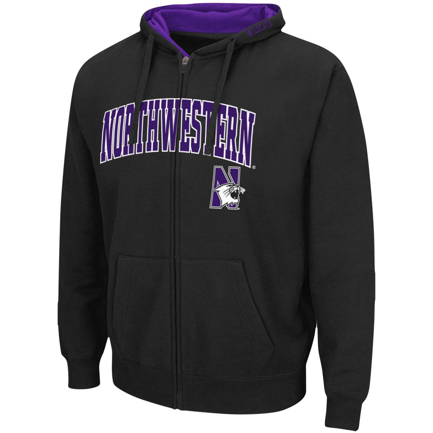 Colosseum Northwestern Wildcats Arch  Logo 30 Full-Zip Hoodie