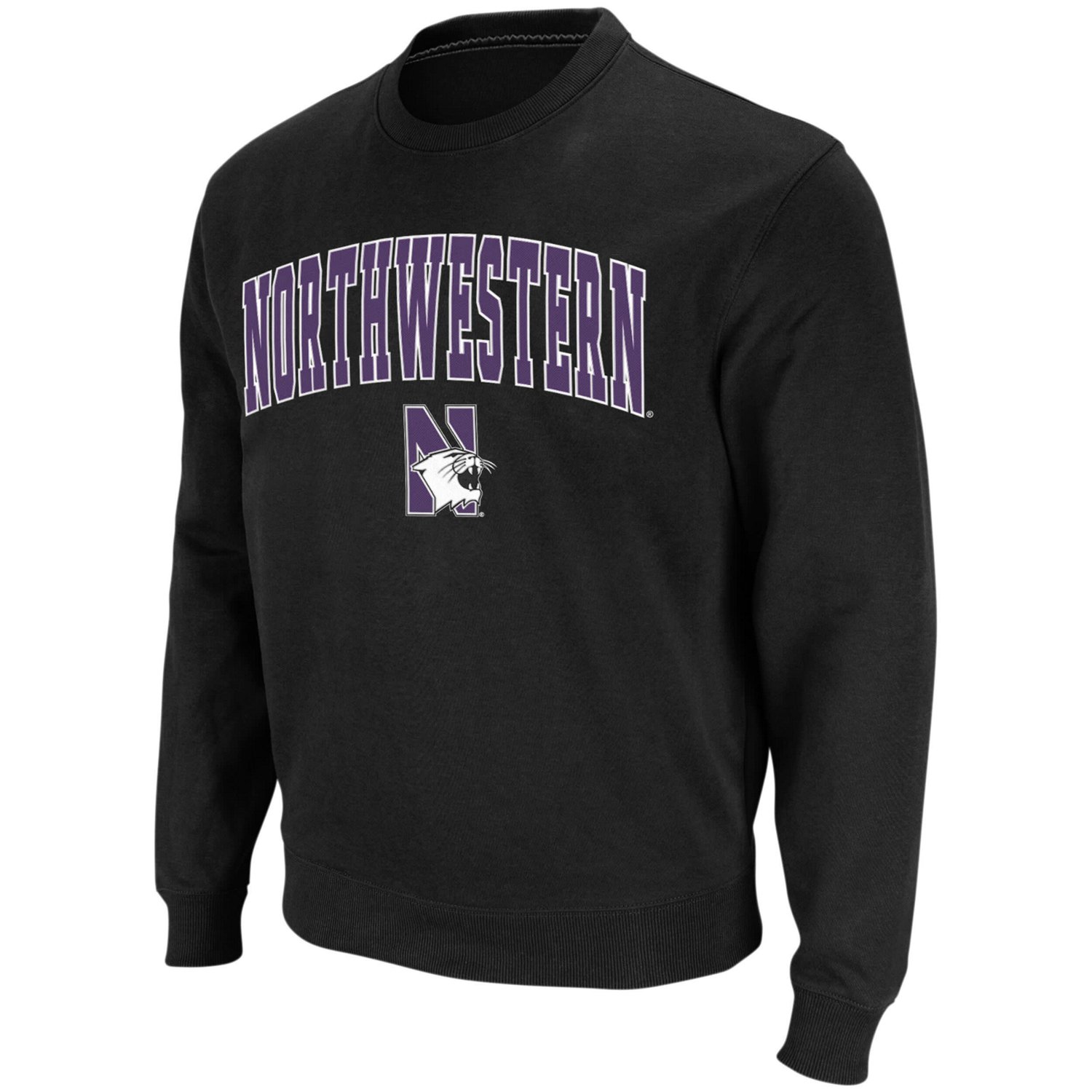 Colosseum Northwestern Wildcats Arch  Logo Crew Neck Sweatshirt                                                                  - view number 1