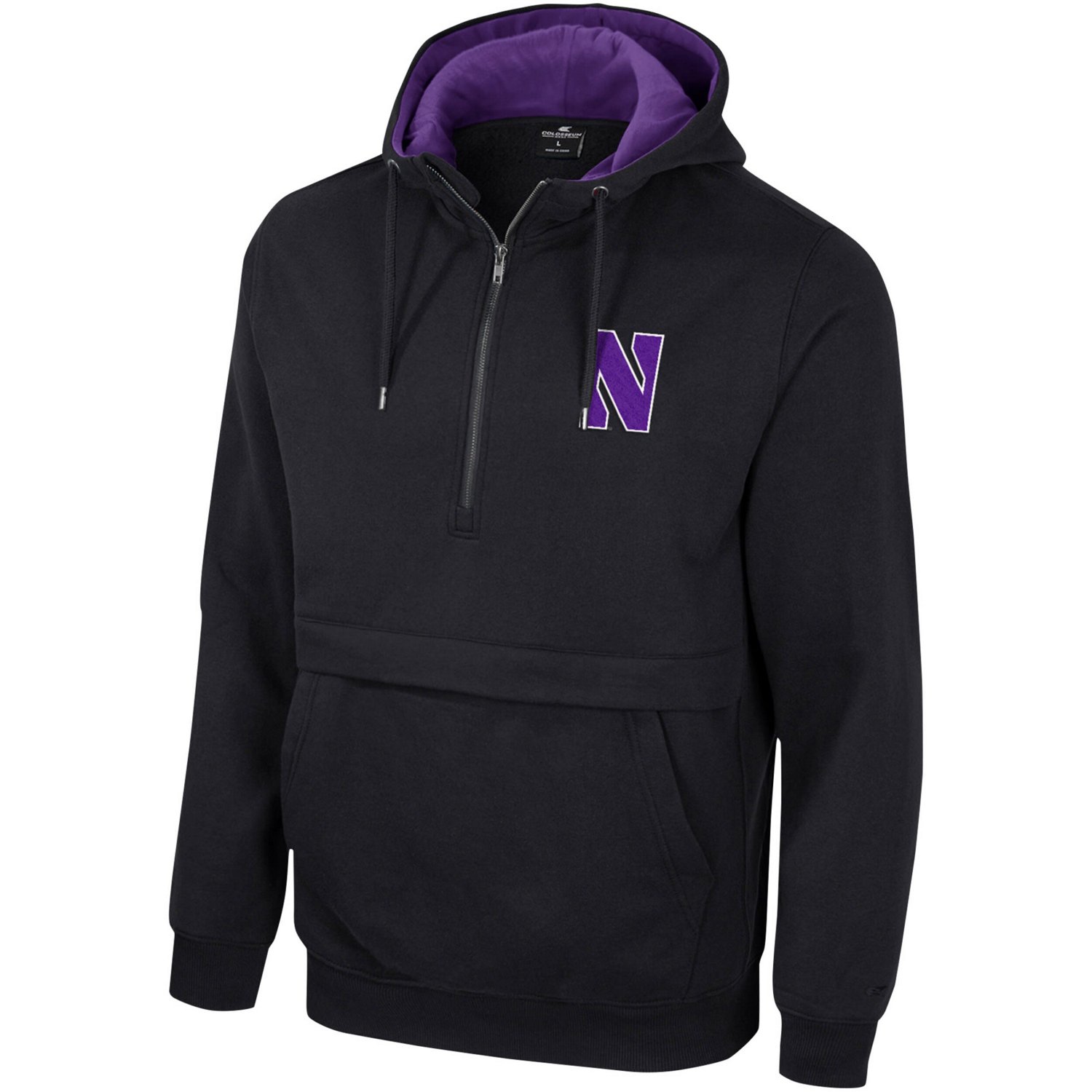 Colosseum Northwestern Wildcats Half-Zip Hoodie                                                                                  - view number 2
