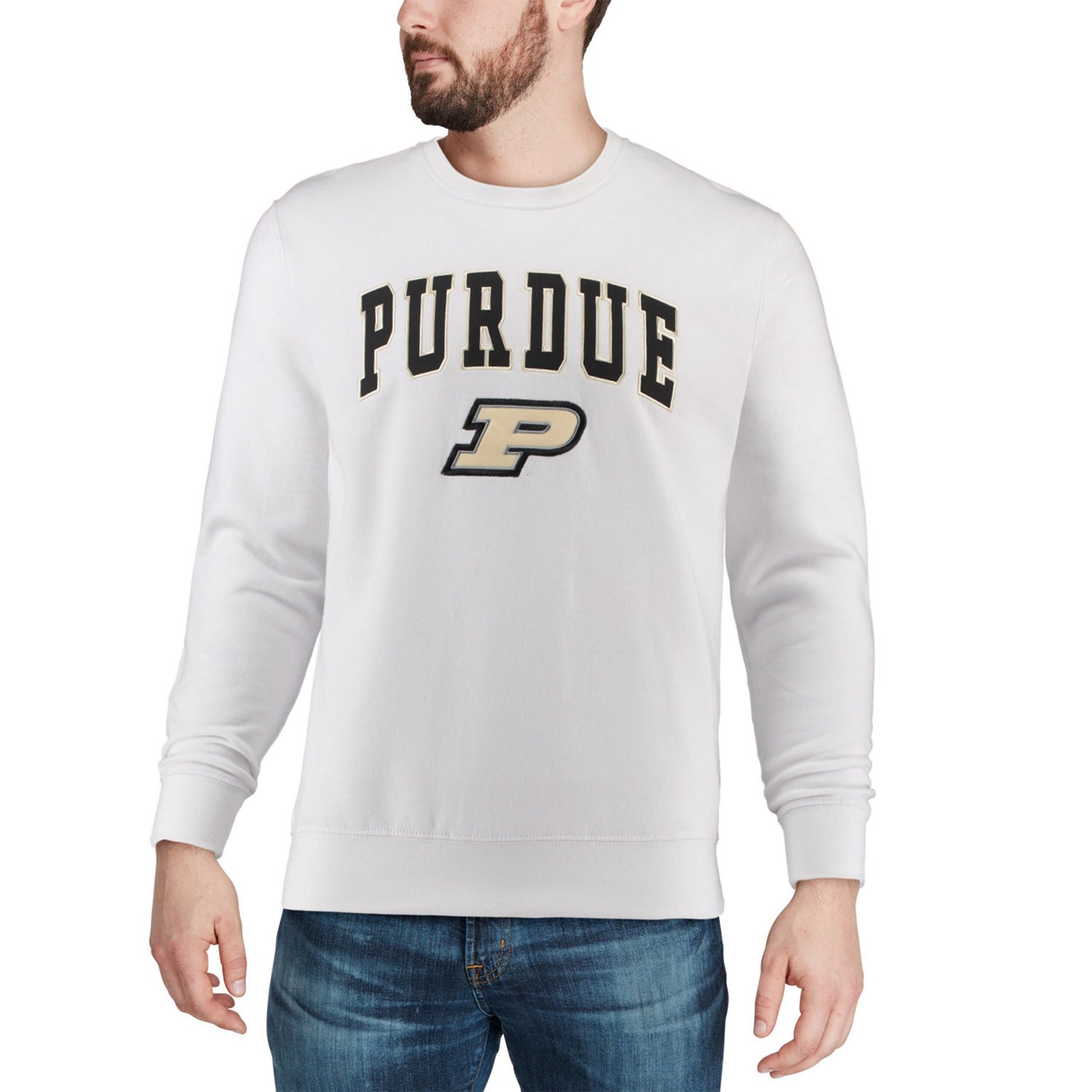 Colosseum Purdue Boilermakers Arch  Logo Crew Neck Sweatshirt - view number 4