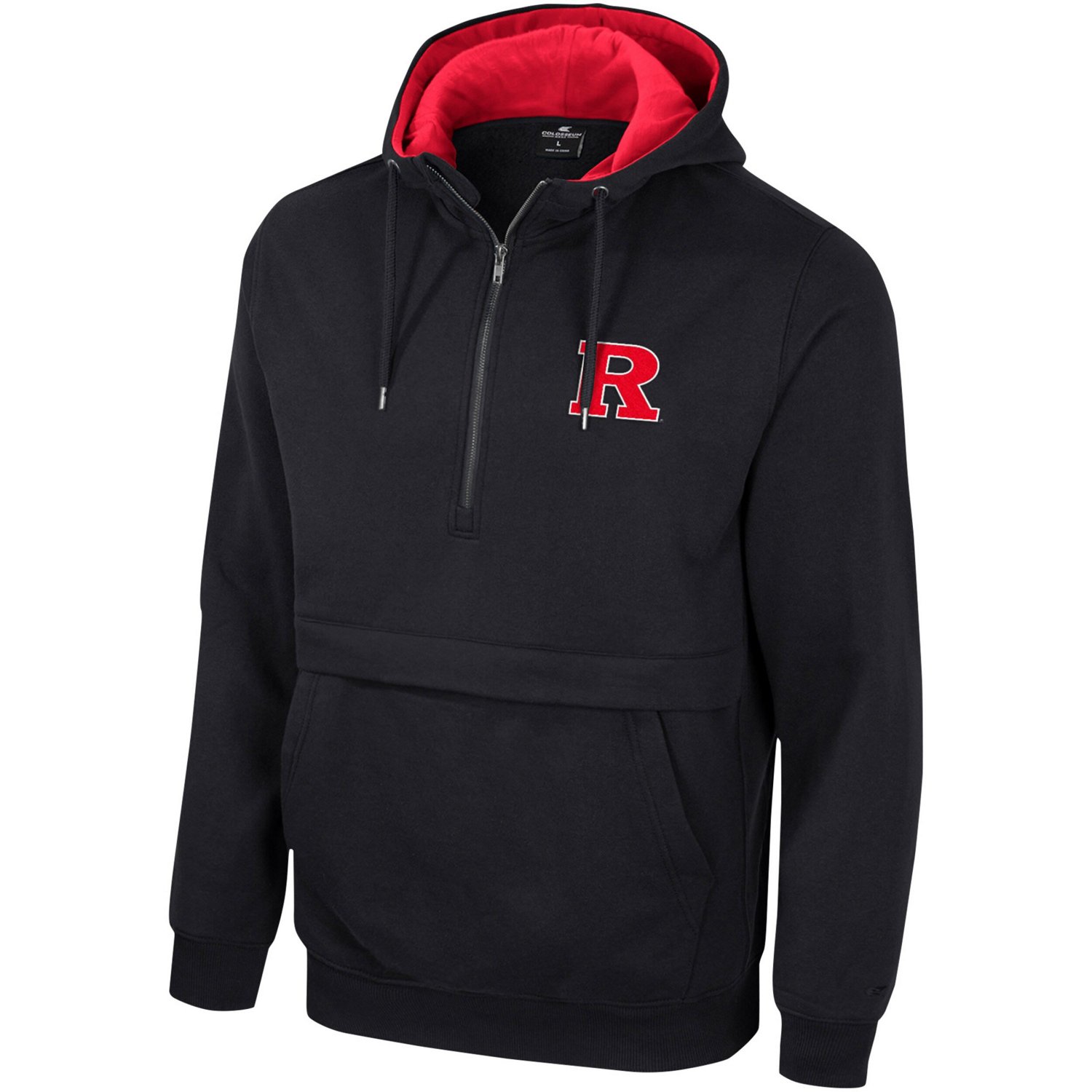 Colosseum Rutgers Scarlet Knights Half Zip Hoodie Academy