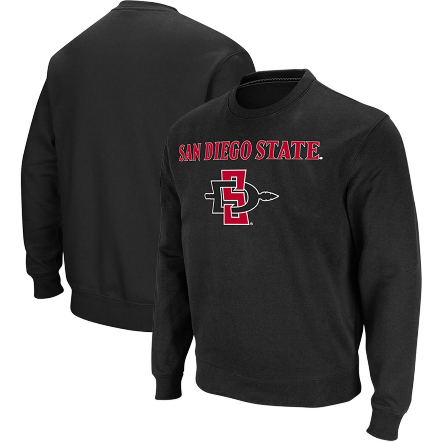 Colosseum San Diego State Aztecs Arch  Logo Tackle Twill Pullover Sweatshirt