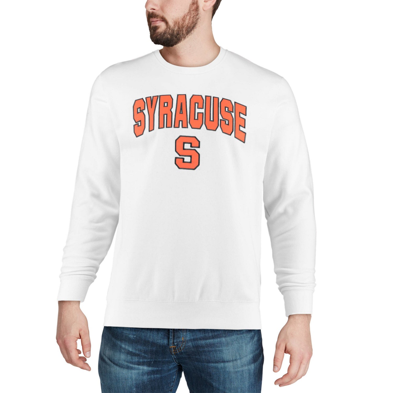 Colosseum Syracuse Orange Arch  Logo Crew Neck Sweatshirt                                                                        - view number 4