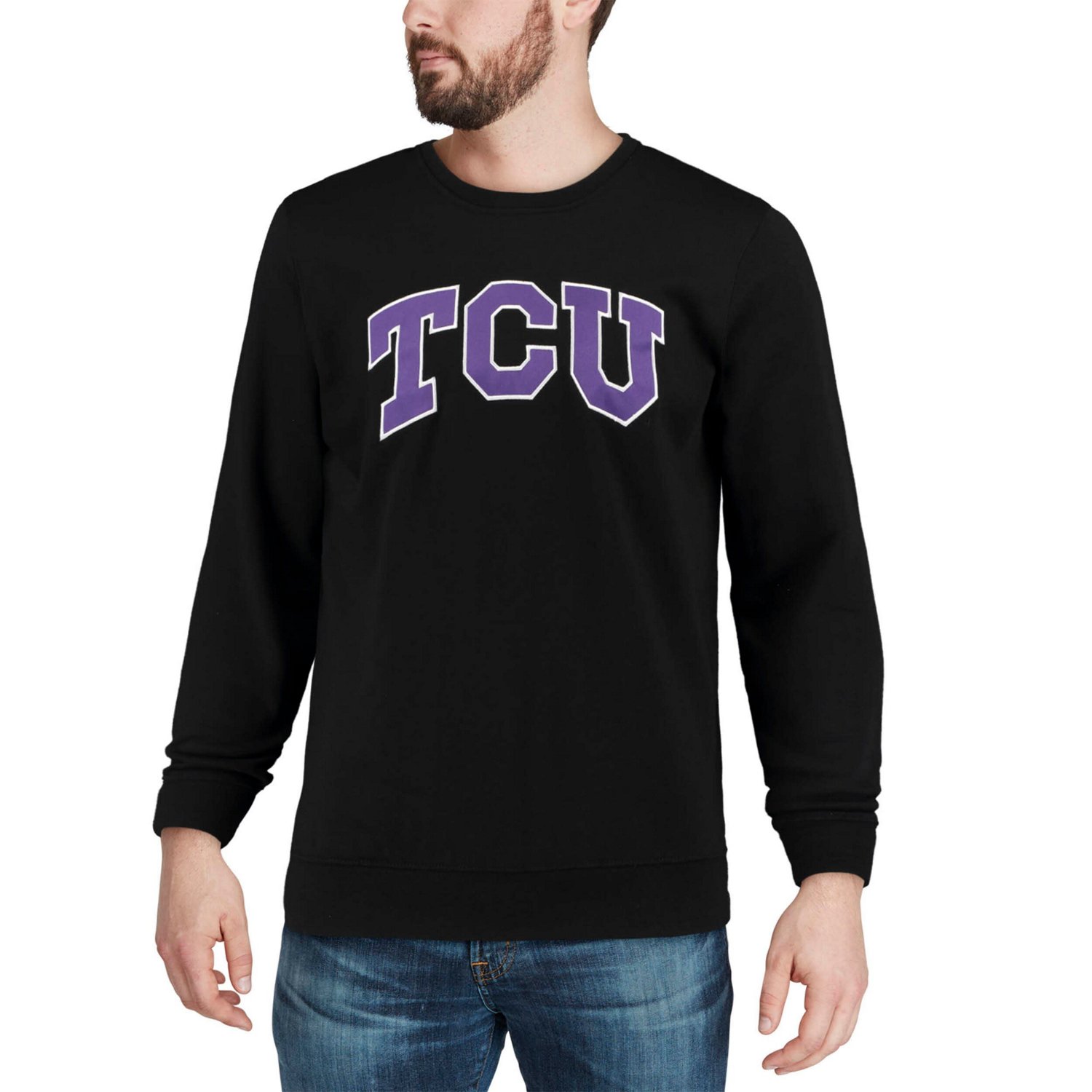 Colosseum TCU Horned Frogs Arch  Logo Crew Neck Sweatshirt                                                                       - view number 4
