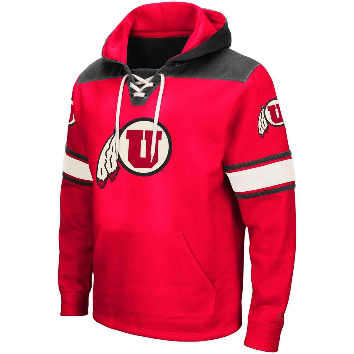 Colosseum Utah Utes 20 Lace-Up Pullover Hoodie                                                                                   - view number 2