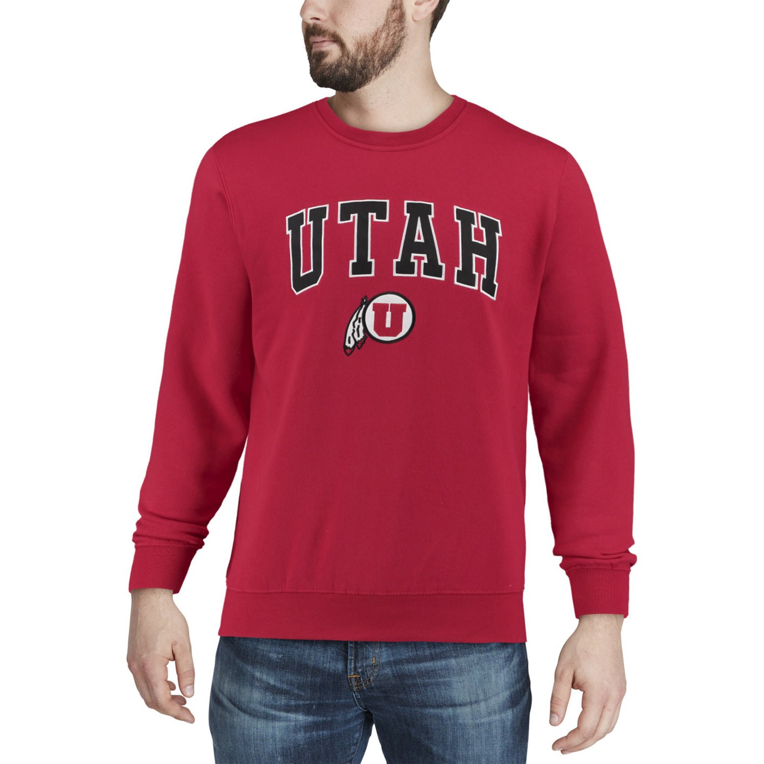 Colosseum Utah Utes Arch  Logo Crew Neck Sweatshirt - view number 2