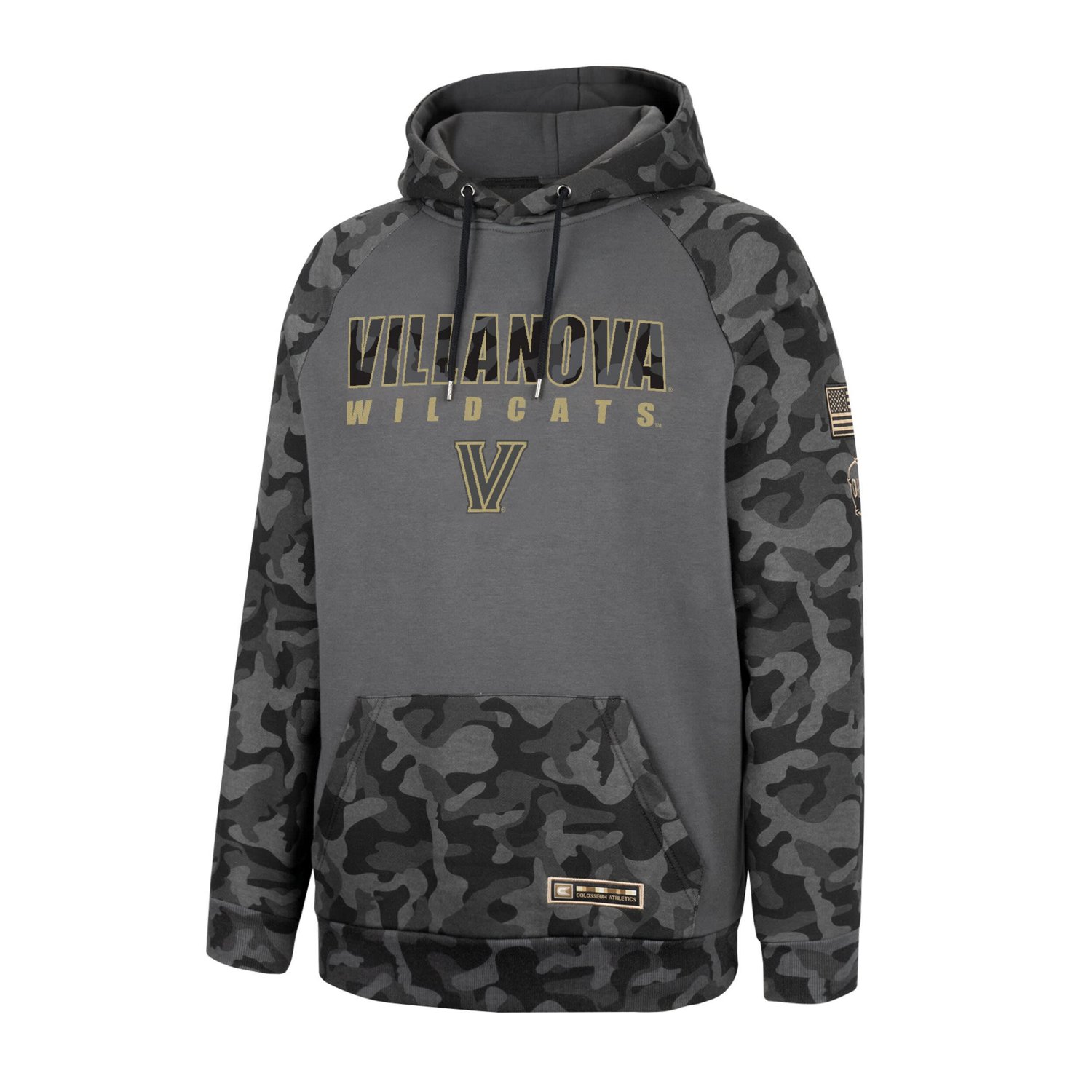 Colosseum Villanova Wildcats OHT Military Appreciation Camo Stack Raglan Pullover Hoodie                                         - view number 2