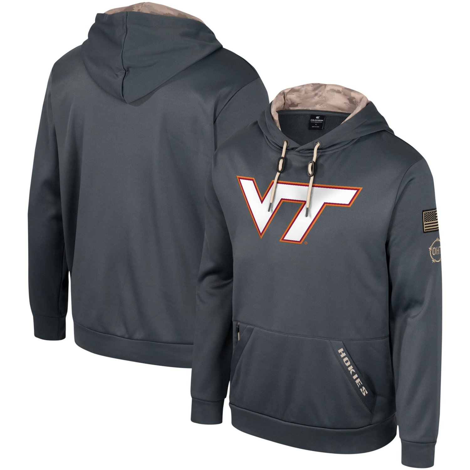 Colosseum Virginia Tech Hokies OHT Military Appreciation Pullover Hoodie