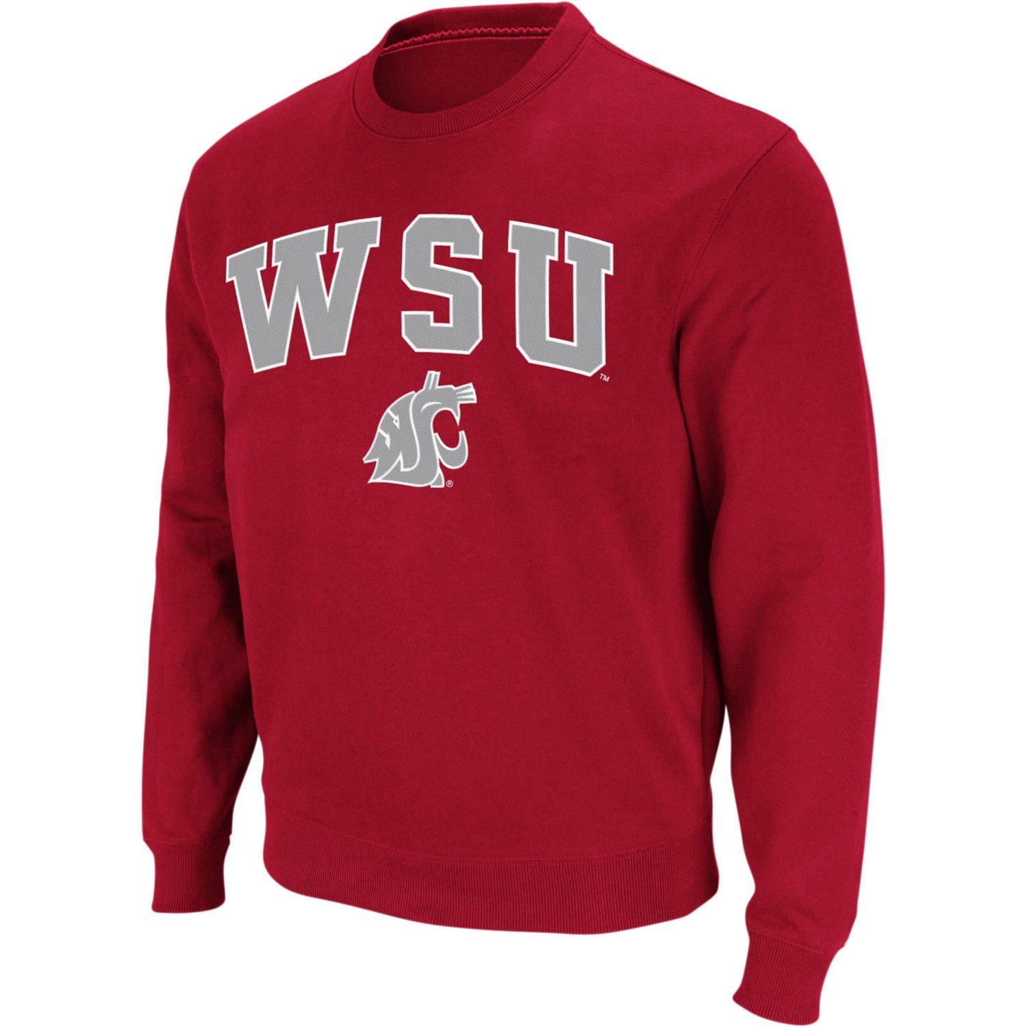 Colosseum Washington State Cougars Arch  Logo Crew Neck Sweatshirt - view number 2
