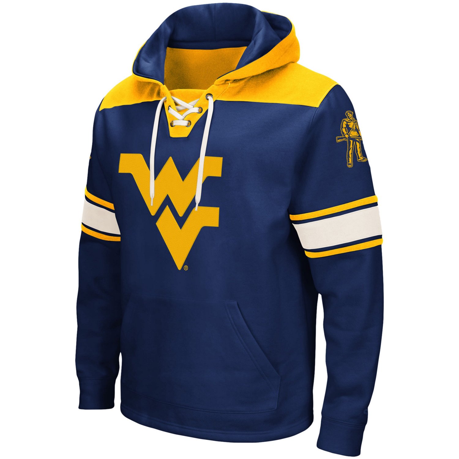 Colosseum West Virginia Mountaineers 20 Lace-Up Pullover Hoodie                                                                  - view number 2