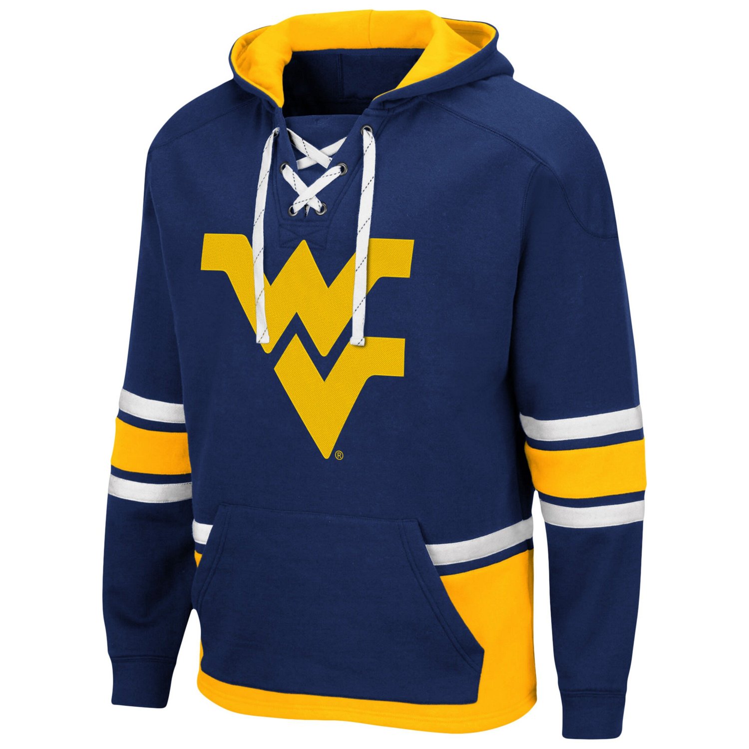 Colosseum West Virginia Mountaineers Lace Up 30 Pullover Hoodie - view number 2