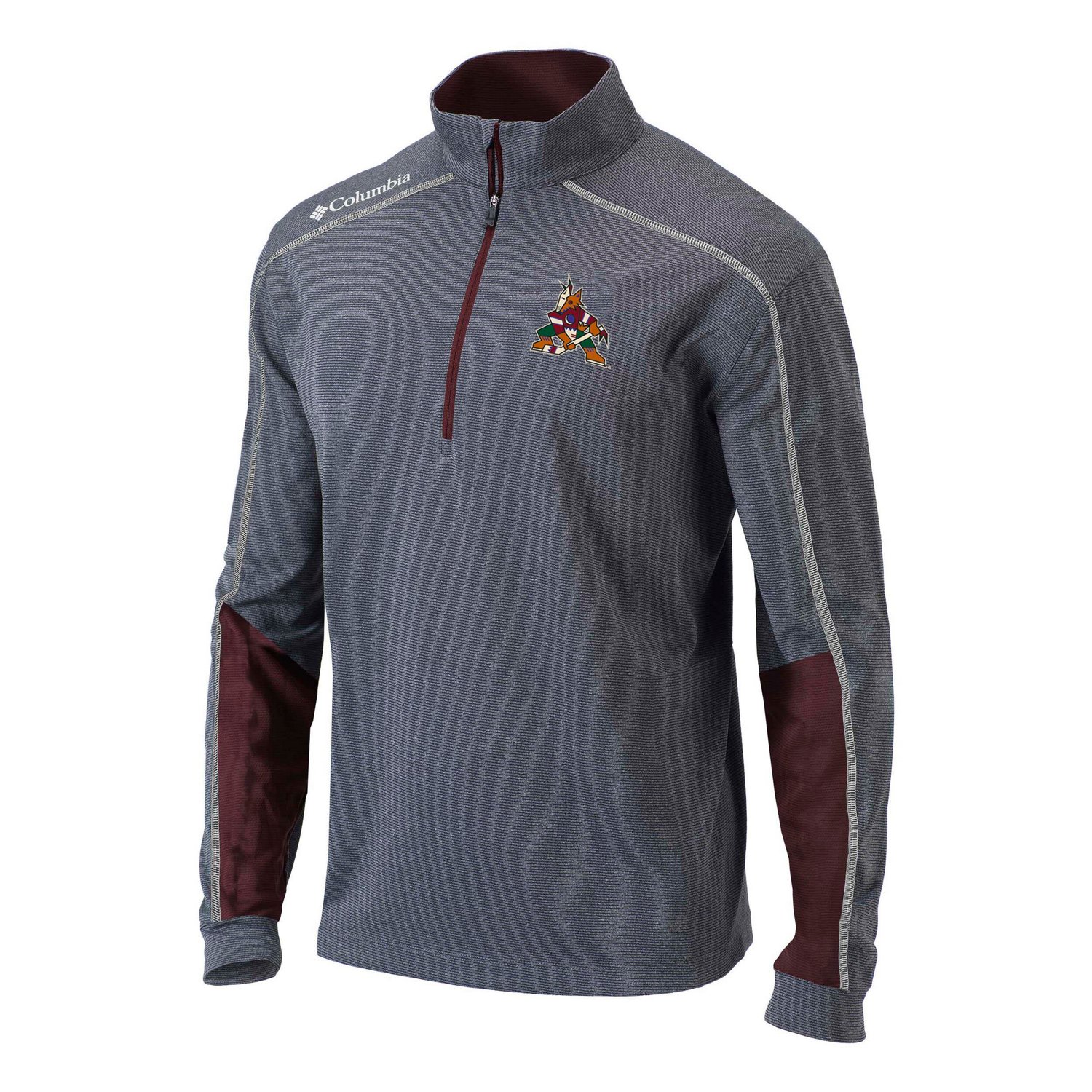 Columbia /Maroon Arizona Coyotes Omni-Wick Shotgun 20 Quarter-Zip Pullover Top                                                   - view number 2