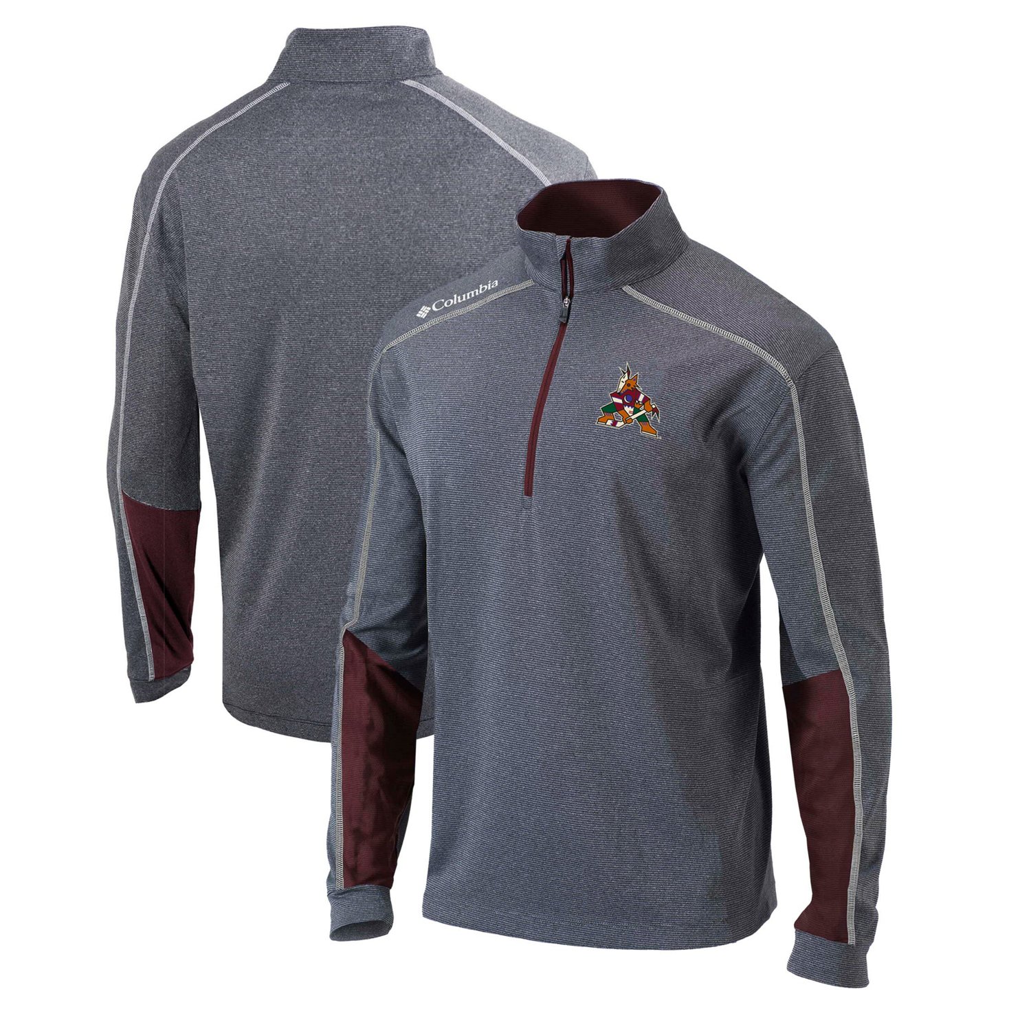 Columbia /Maroon Arizona Coyotes Omni-Wick Shotgun 20 Quarter-Zip Pullover Top                                                   - view number 1