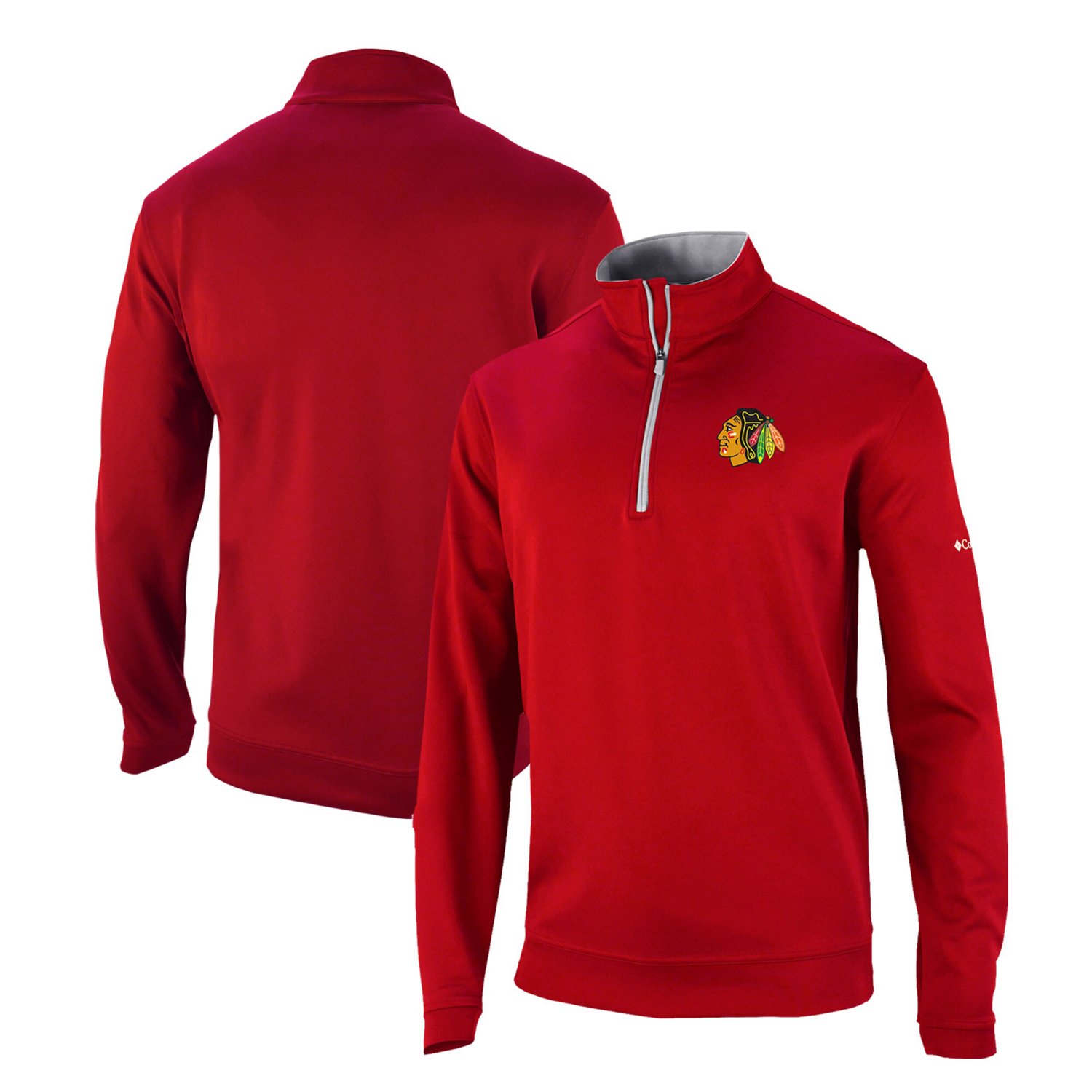 Columbia Chicago Blackhawks Omni-Wick Wickhams Hills Half-Zip Pullover Top