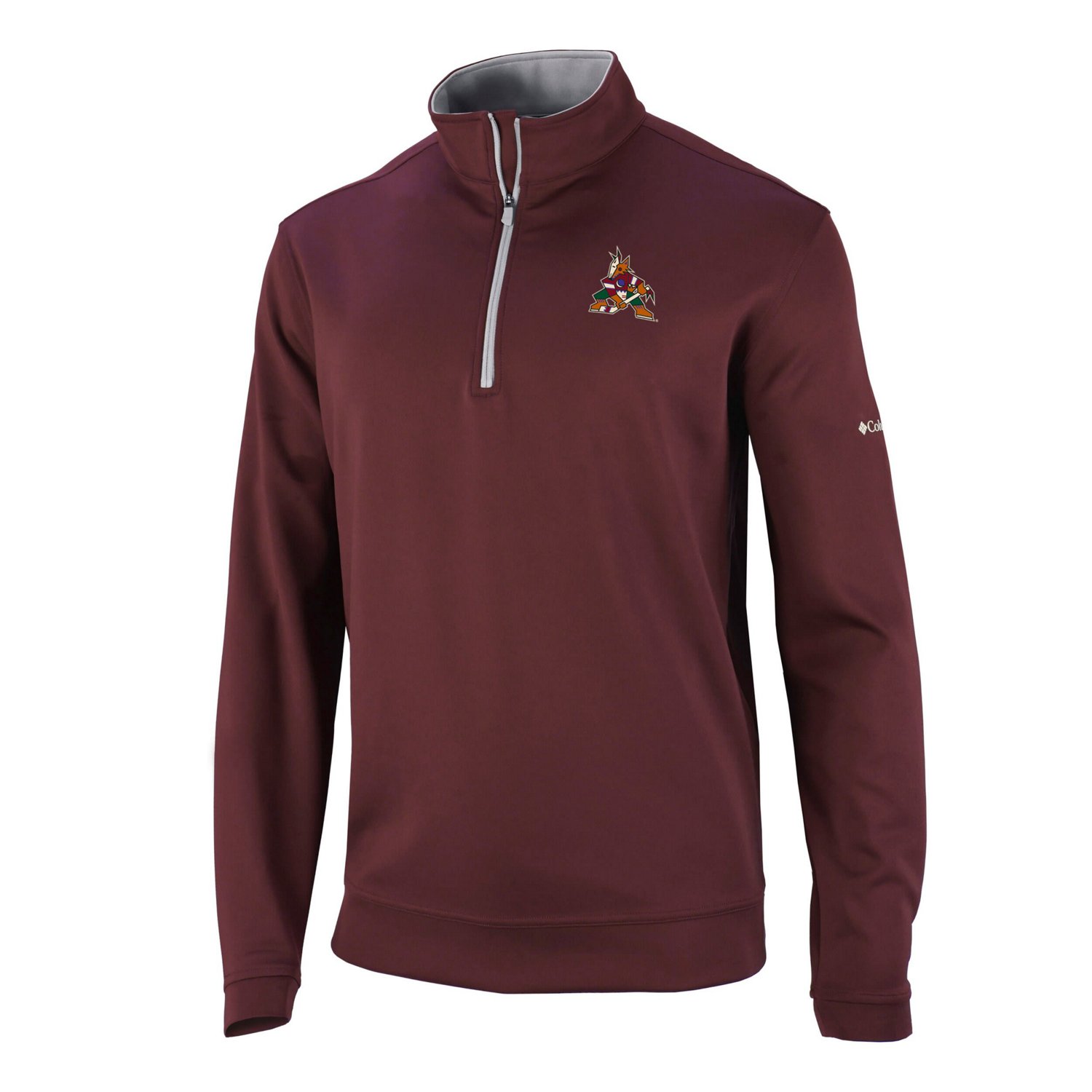 Columbia Garnet Arizona Coyotes Omni-Wick Wickhams Hills Half-Zip Pullover Top                                                   - view number 2