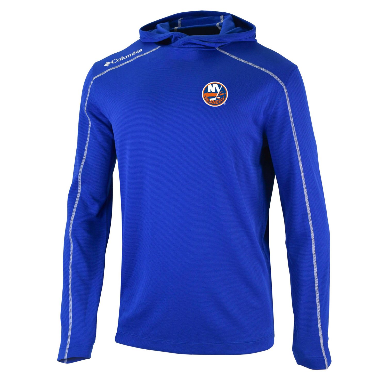 Columbia New York Islanders Omni-Wick Shotgun Long Sleeve Hoodie T-Shirt                                                         - view number 2