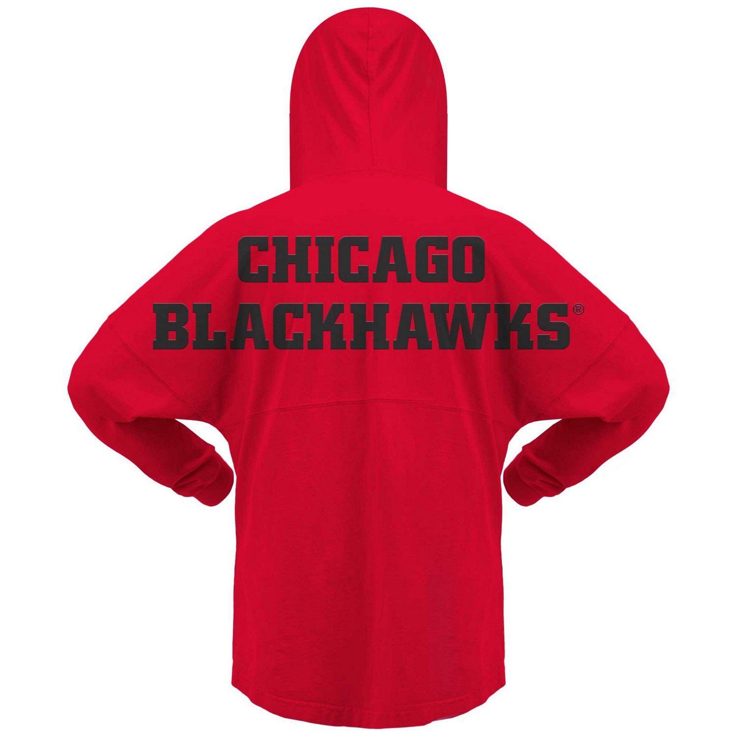 Fanatics Branded Chicago Blackhawks Jersey Lace Up V Neck Long Sleeve Hoodie T Shirt Academy