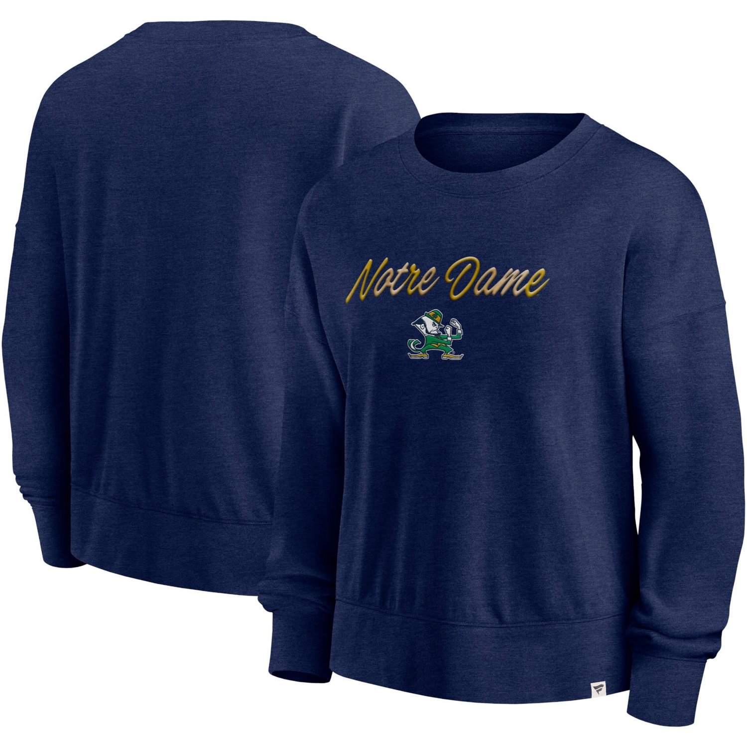 Fanatics Branded Heather Notre Dame Fighting Irish Script Pullover Sweatshirt