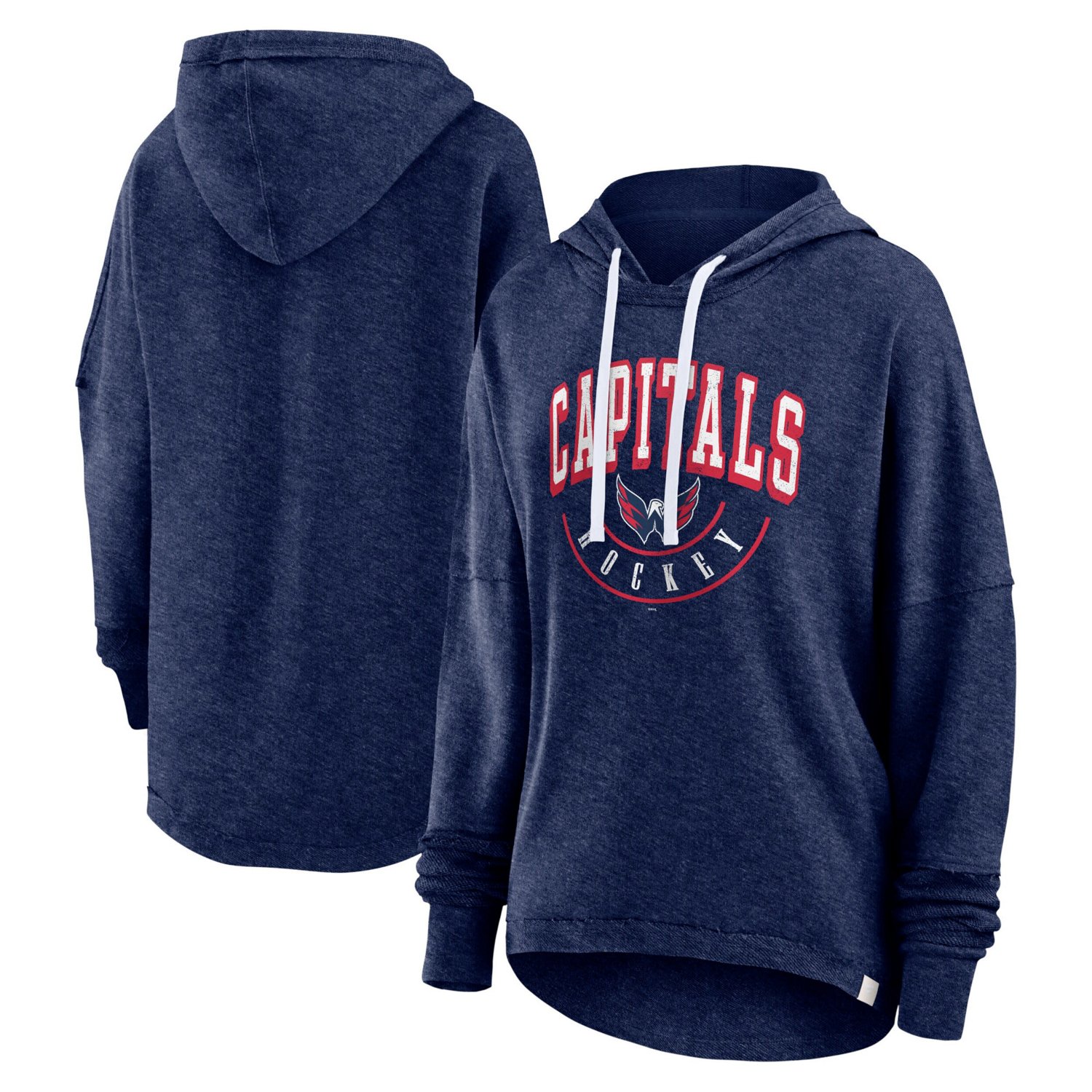 Fanatics Branded Heather Washington Capitals Lux Lounge Helmet Arch Pullover Hoodie