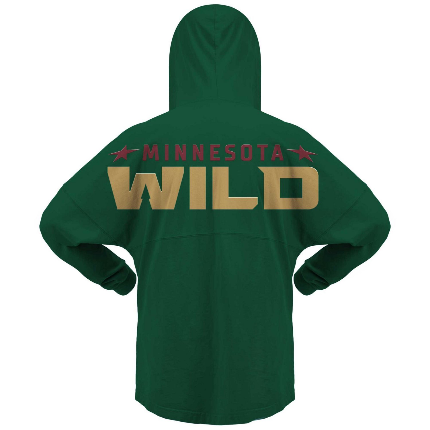 Fanatics Branded Minnesota Wild Jersey Lace-Up V-Neck Long Sleeve Hoodie T-Shirt                                                 - view number 3